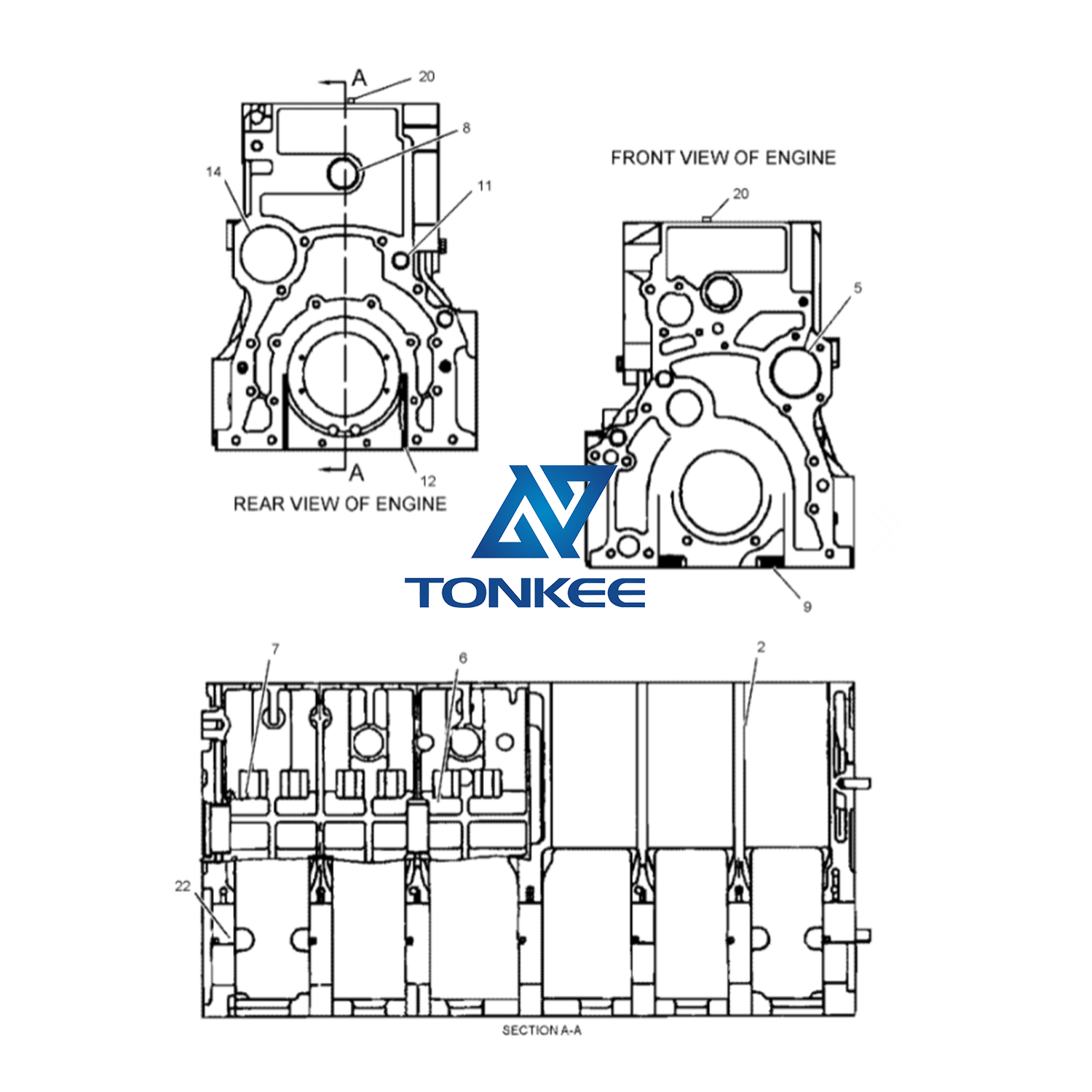 2941725 294-1725 Cylinder Block C6.4 E320D Engine Cylinder Block
