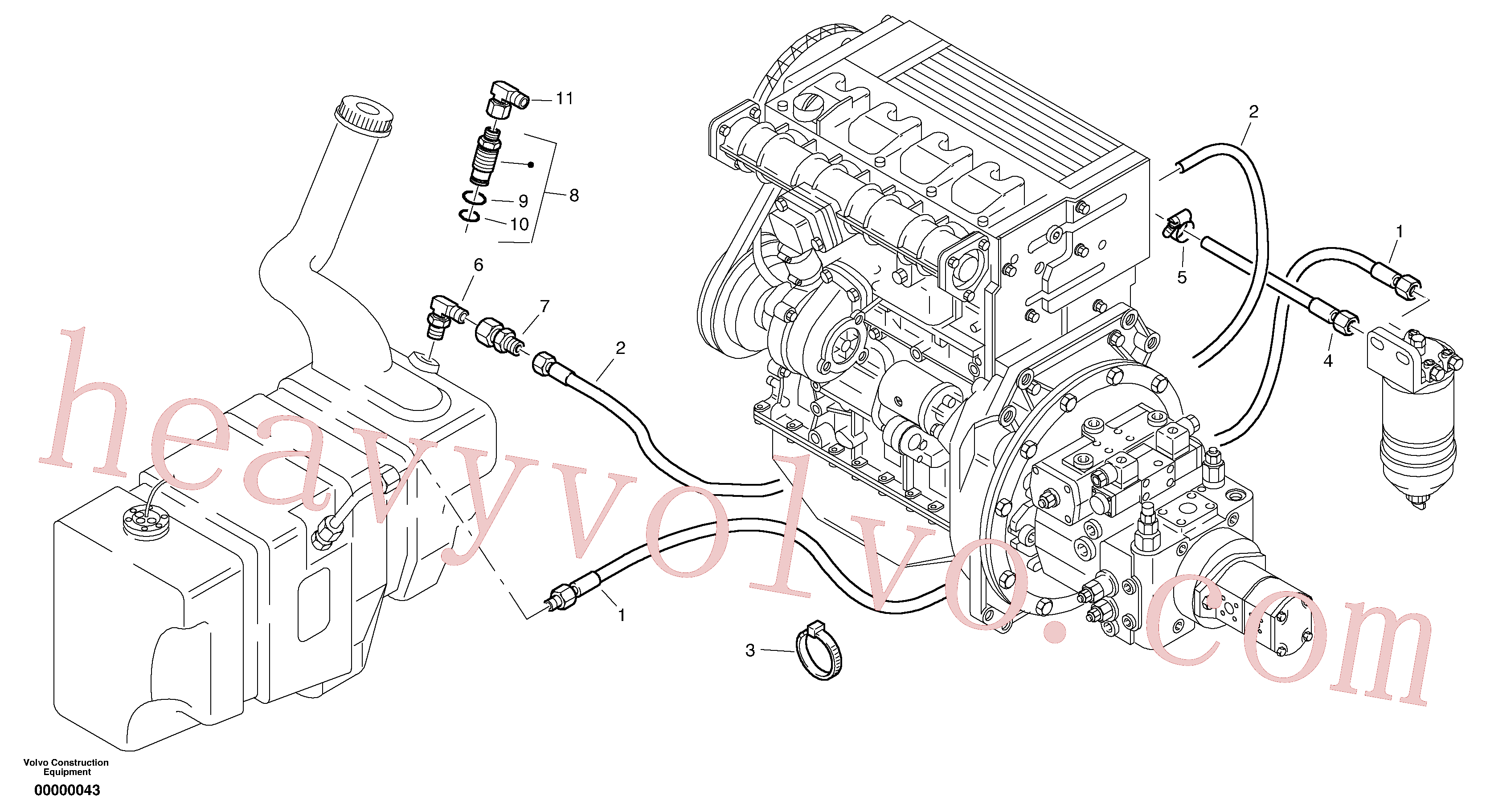 ZM2193590 Cable clip for Volvo Excavator spare