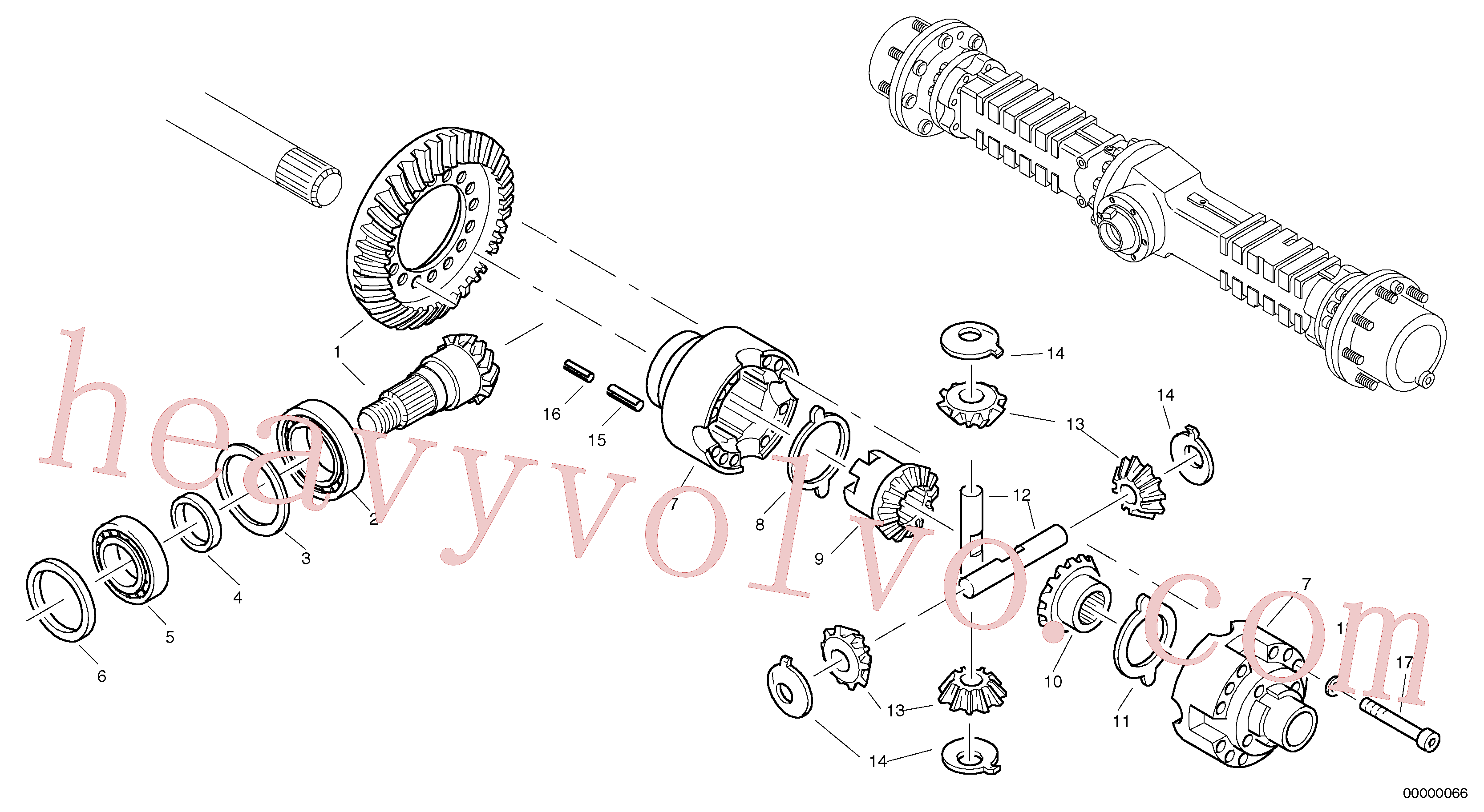 China Made VOE11715026 Differential side gear parts for Volvo Excavator