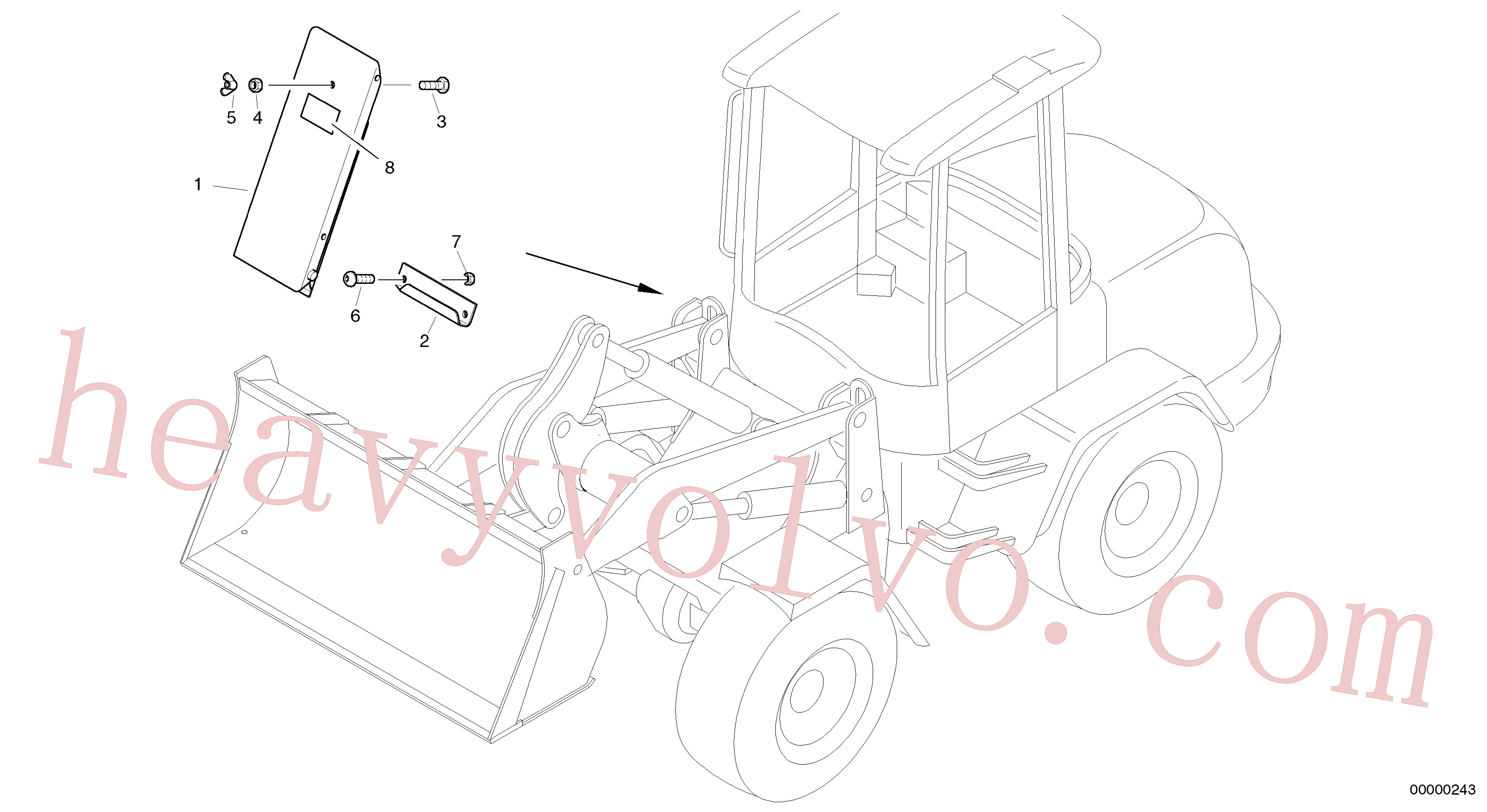 ZM8095506 Screw for Volvo Excavator Parts