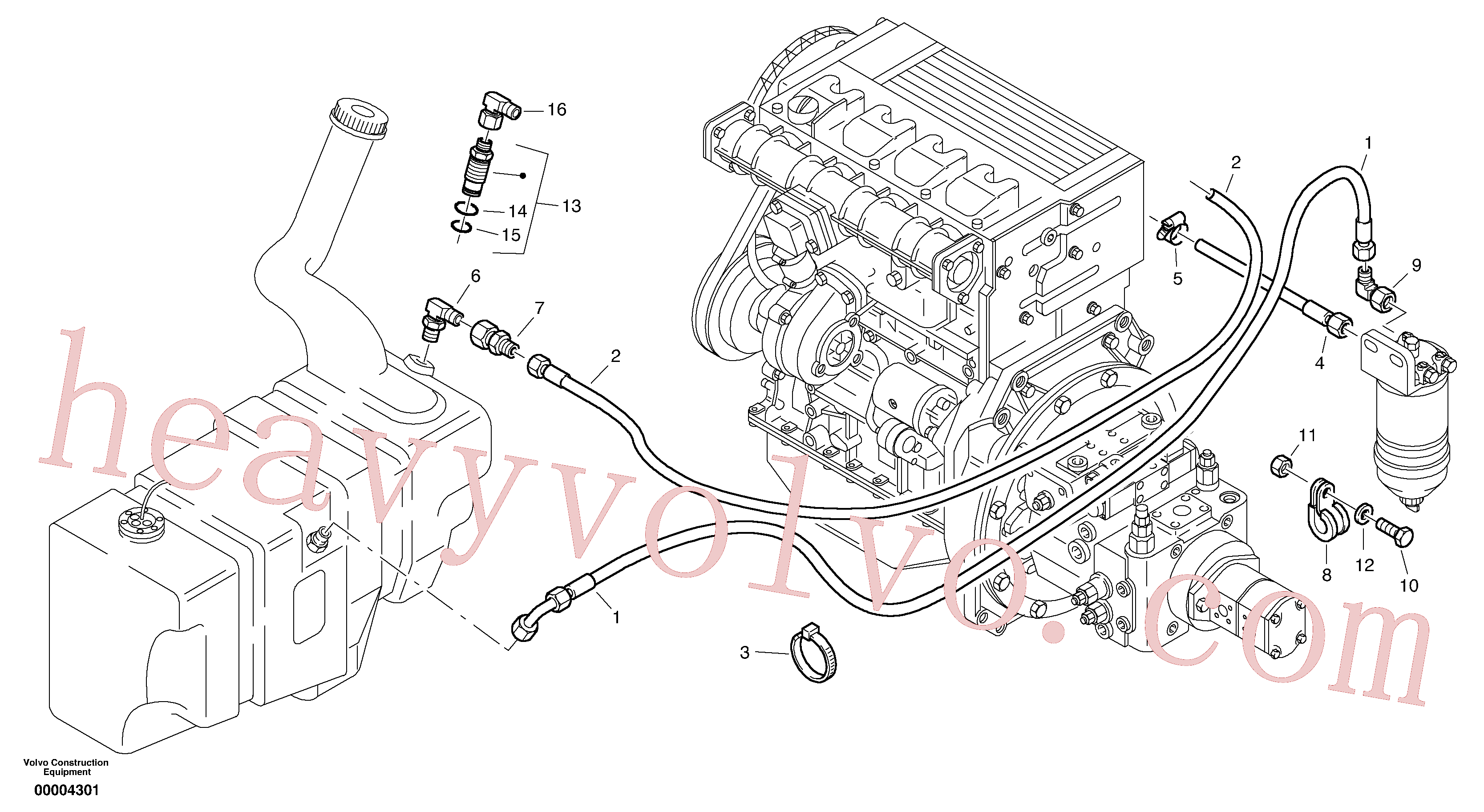 ZM2193590 Cable clip for Volvo Excavator spare