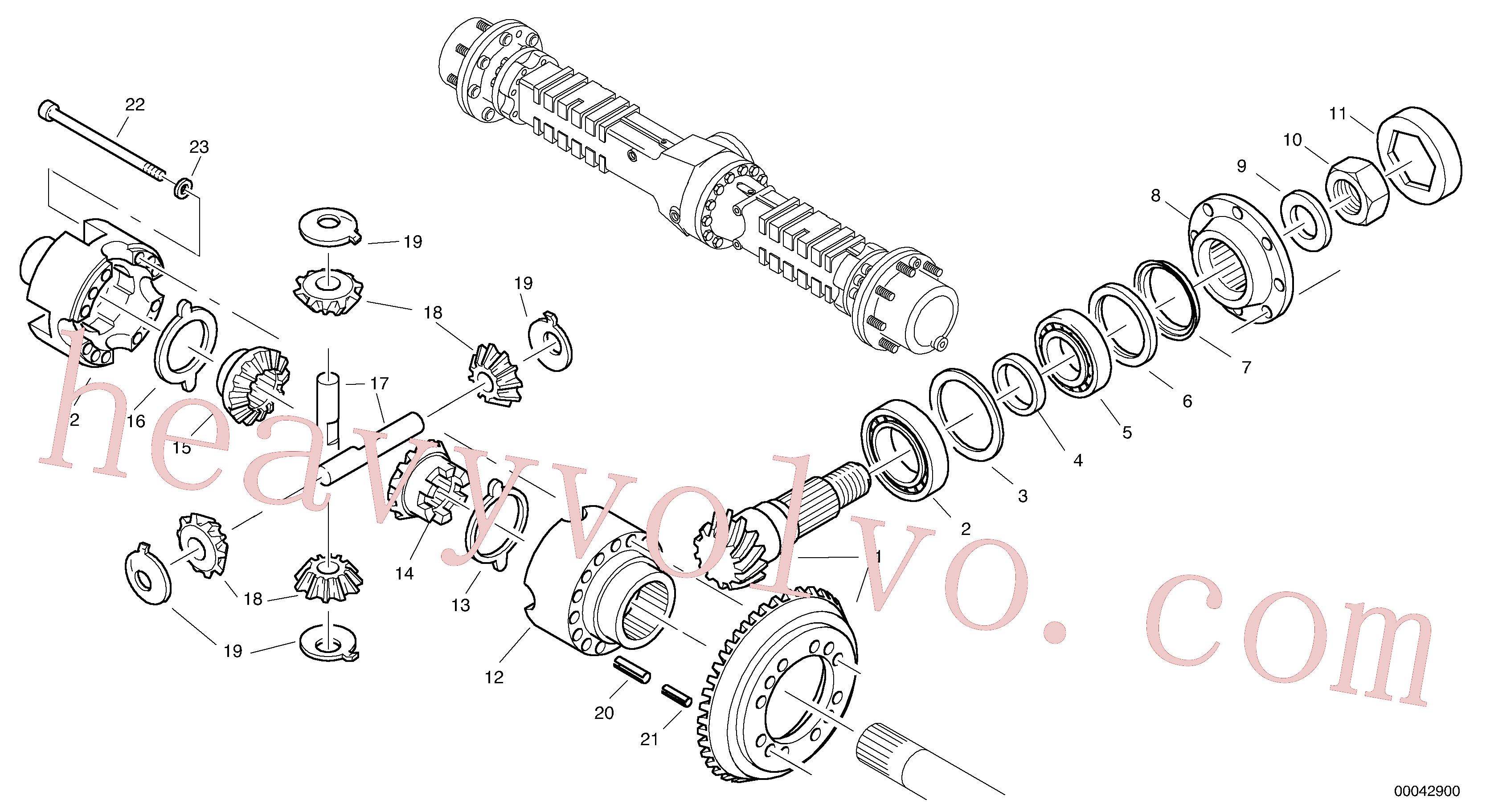 China Made VOE11715026 Differential side gear parts for Volvo Excavator