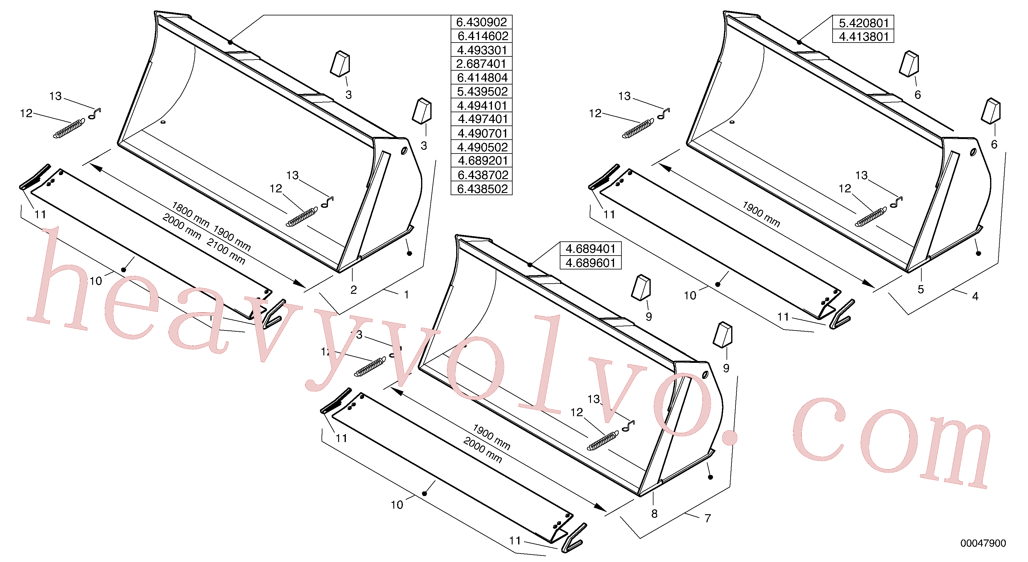 ZM2816169 Bucket for Volvo Excavator Parts