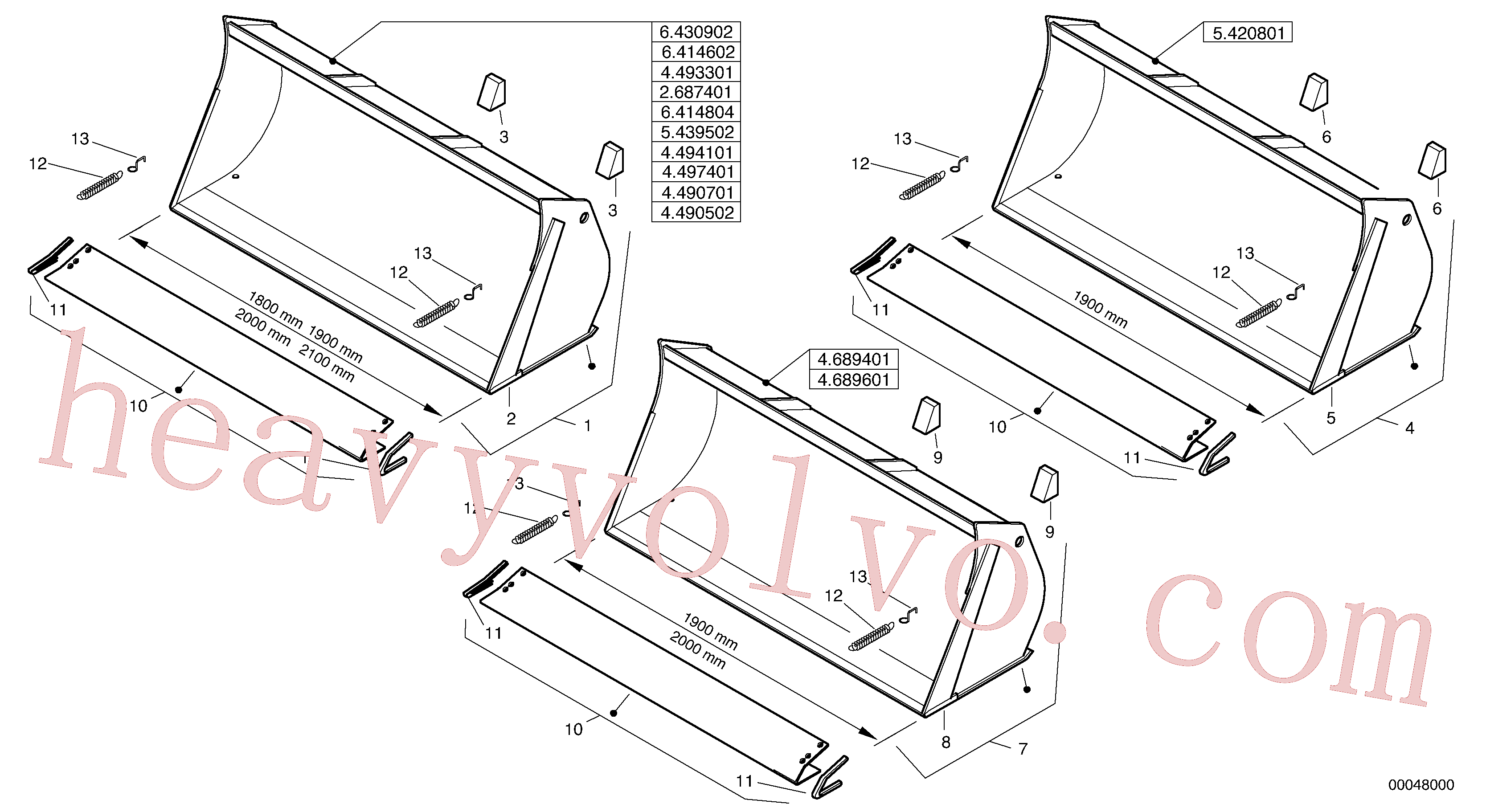 ZM2816169 Bucket for Volvo Excavator Parts