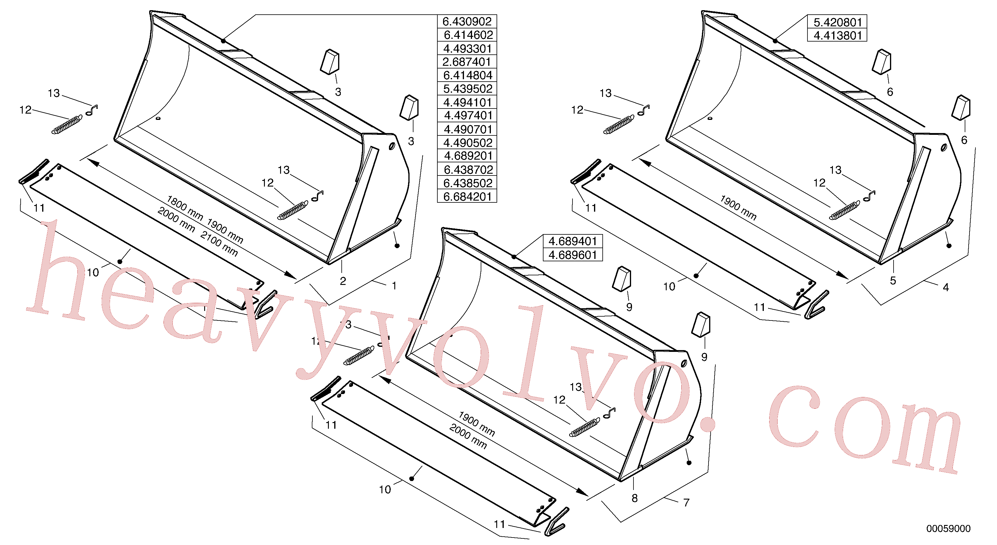 ZM2816169 Bucket for Volvo Excavator Parts