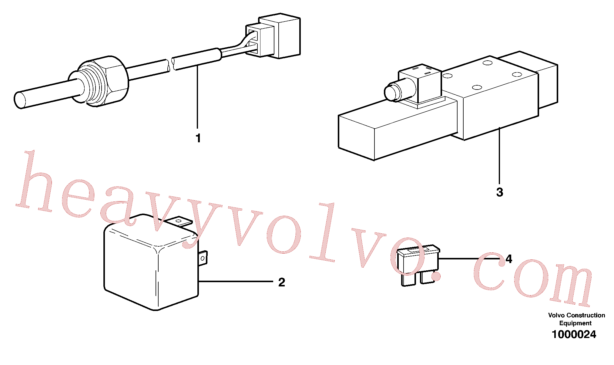 VOE14345270 Tachometer sensor, Induction sensor for Volvo Excavator Parts