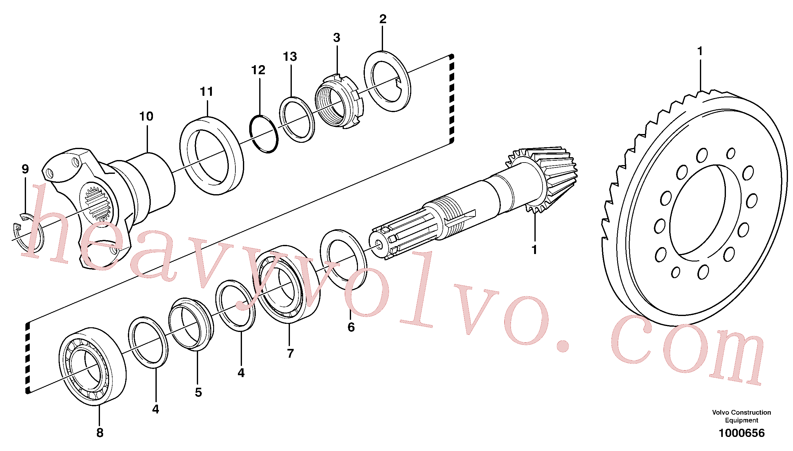 VOE11709299 Bearing for Volvo Excavator Parts
