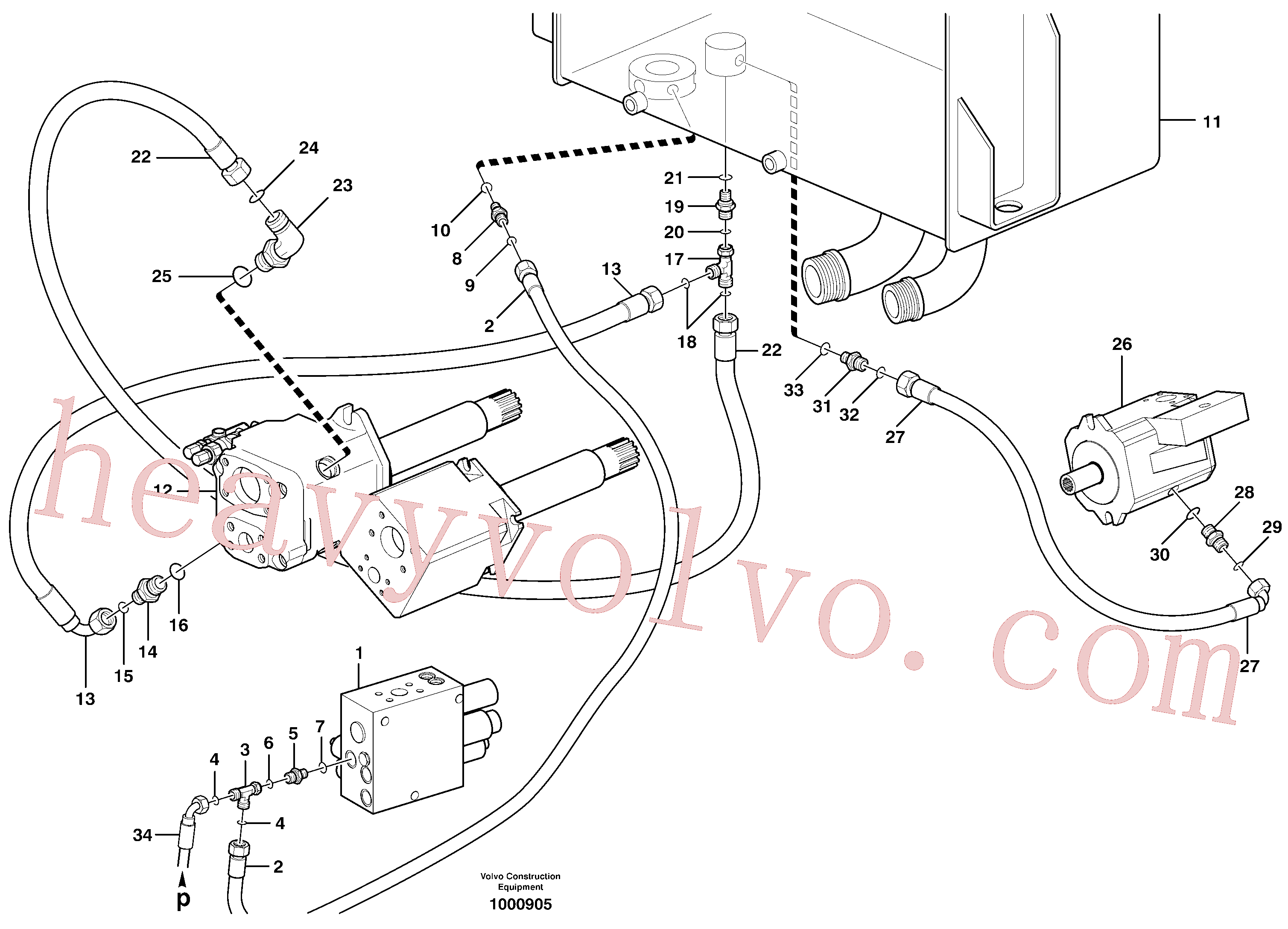China Made VOE935028 T-nipple parts for Volvo Excavator