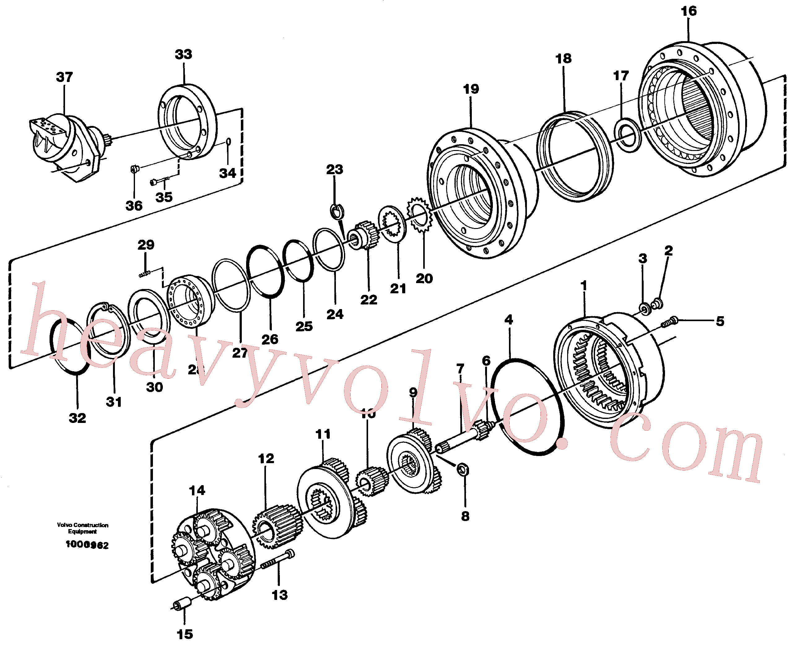 VOE11707940 Screw for Volvo Excavator spare