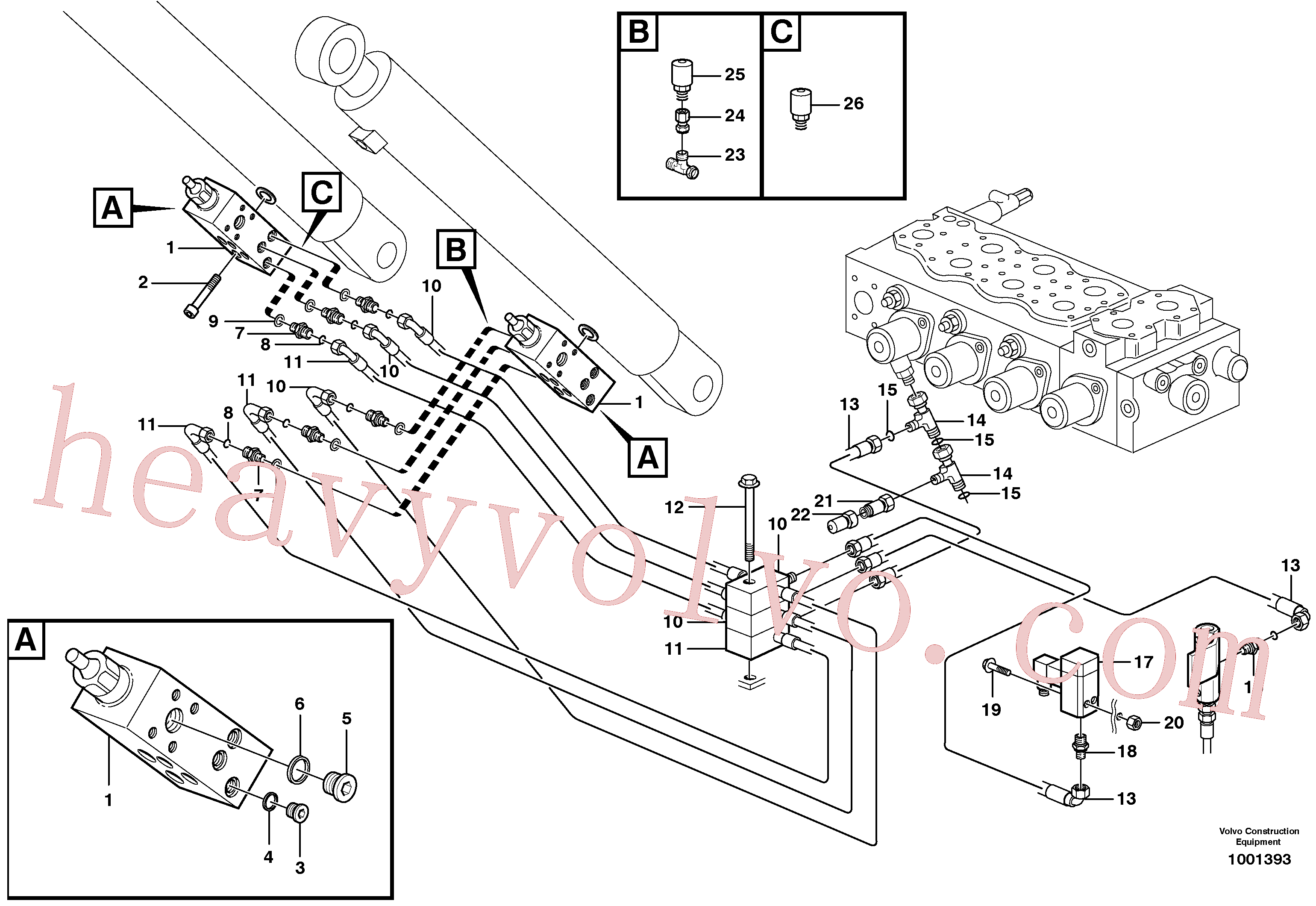 VOE13965206 Flange screw for Volvo Excavator spare
