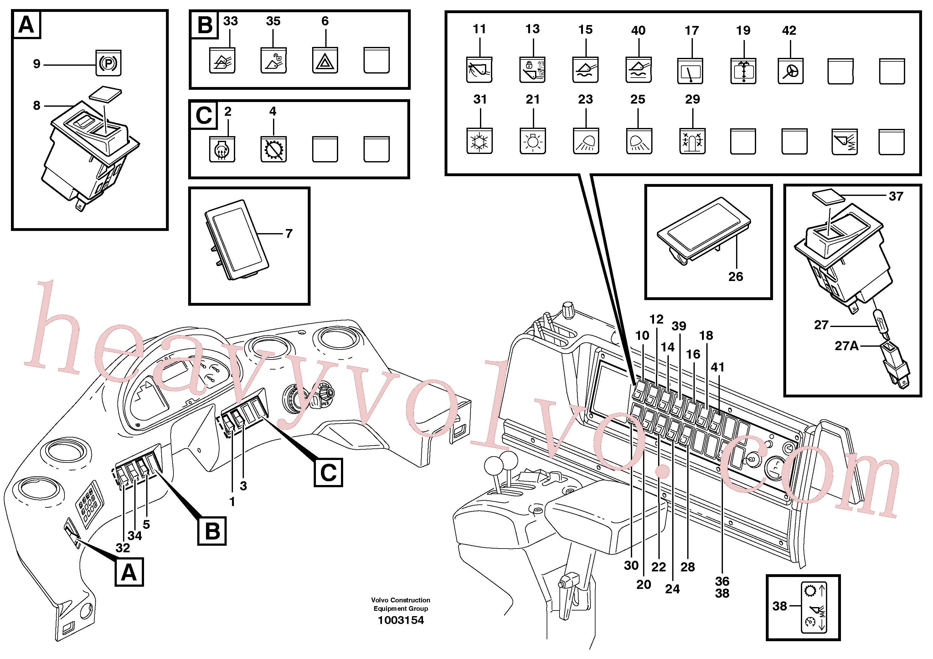 China Made VOE4803473 Lens parts for Volvo Excavator