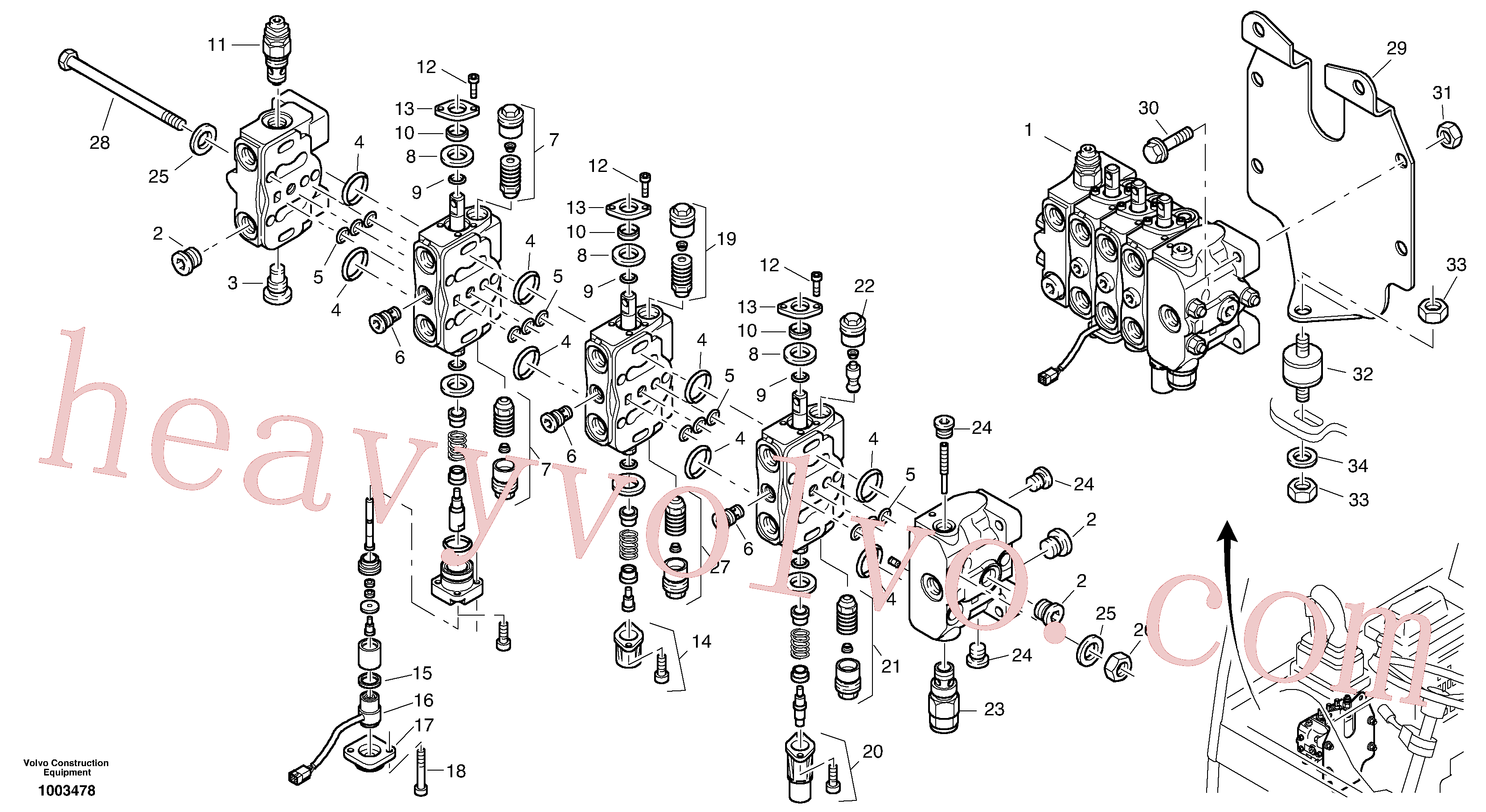 VOE11370783 Valve for Volvo Excavator Parts