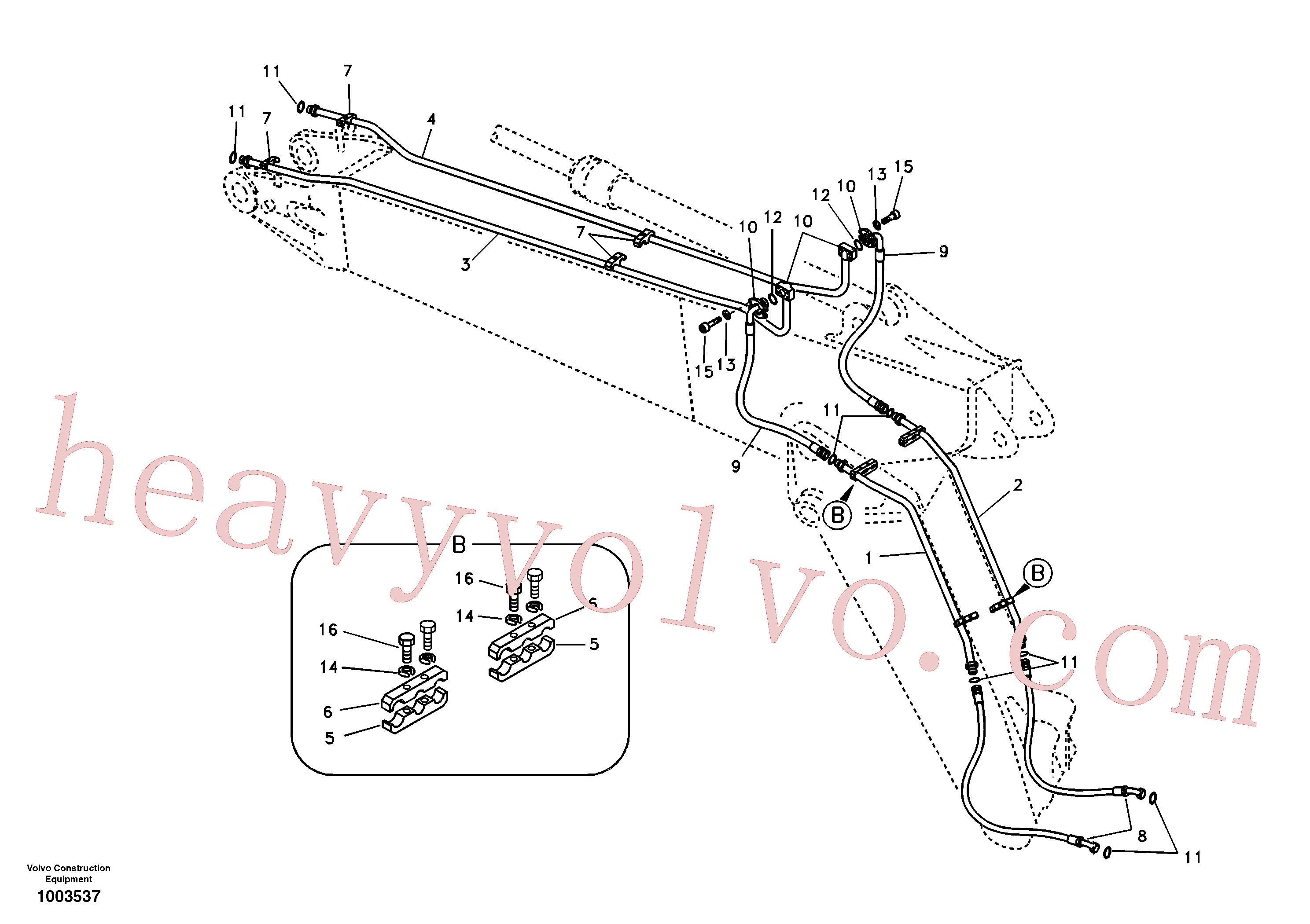 Volvo excavator part SA1174-56870 Clamp for sale