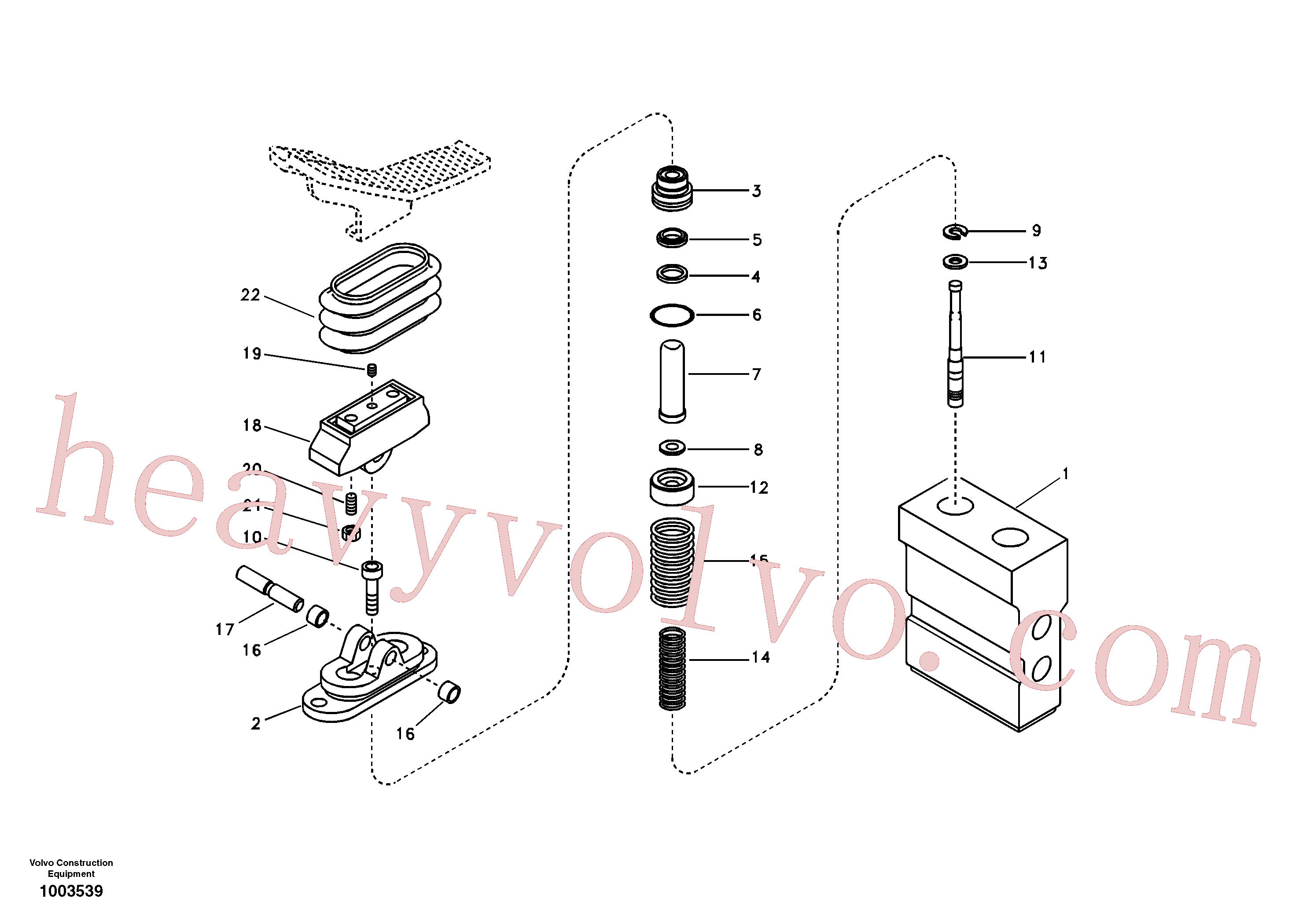 VOE14500152 Spool for Volvo Excavator Parts