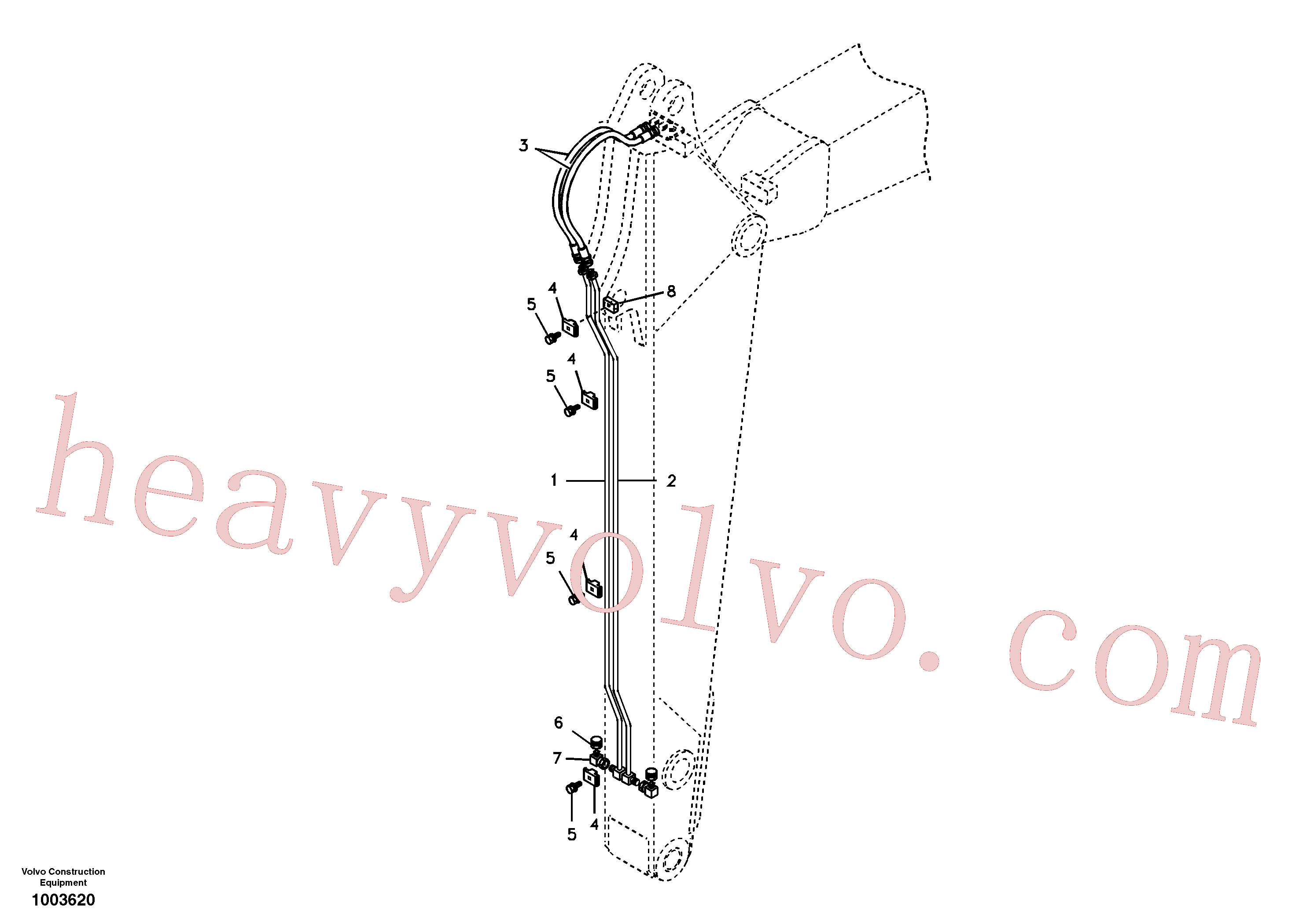 Volvo excavator part SA1174-30032 Pipe for sale