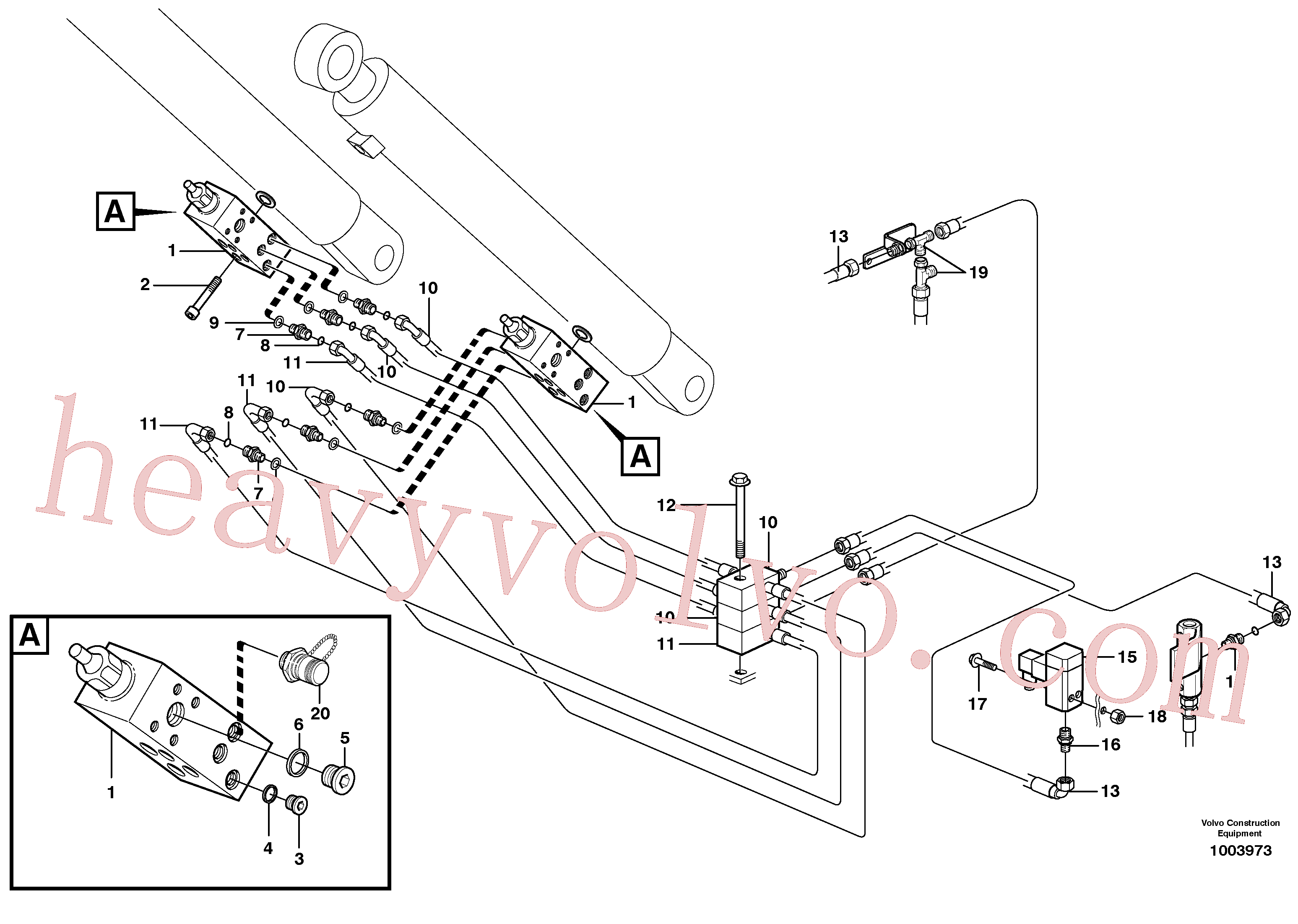 VOE13965206 Flange screw for Volvo Excavator spare