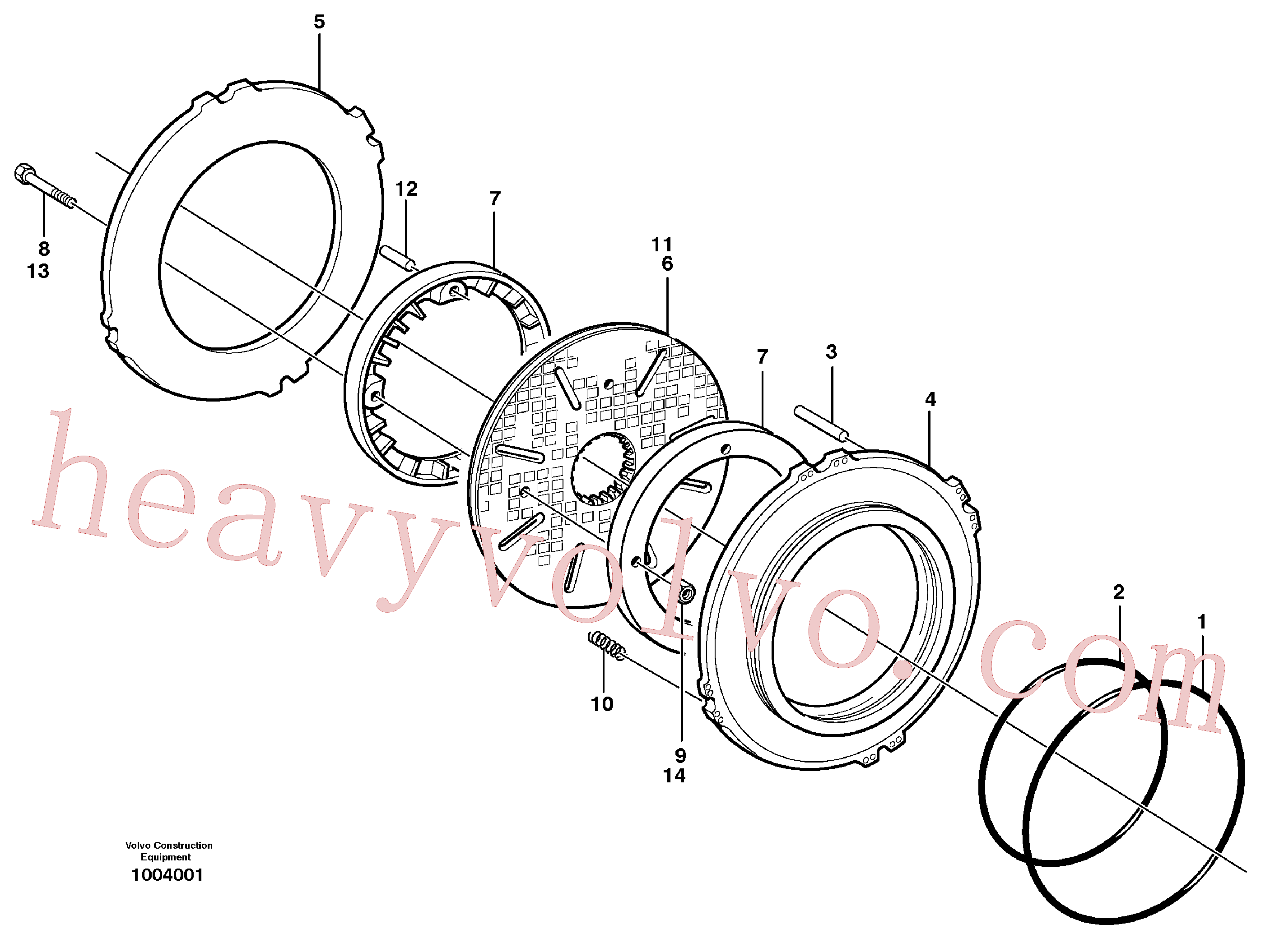 VOE13949278 Flange lock nut for Volvo Excavator spare