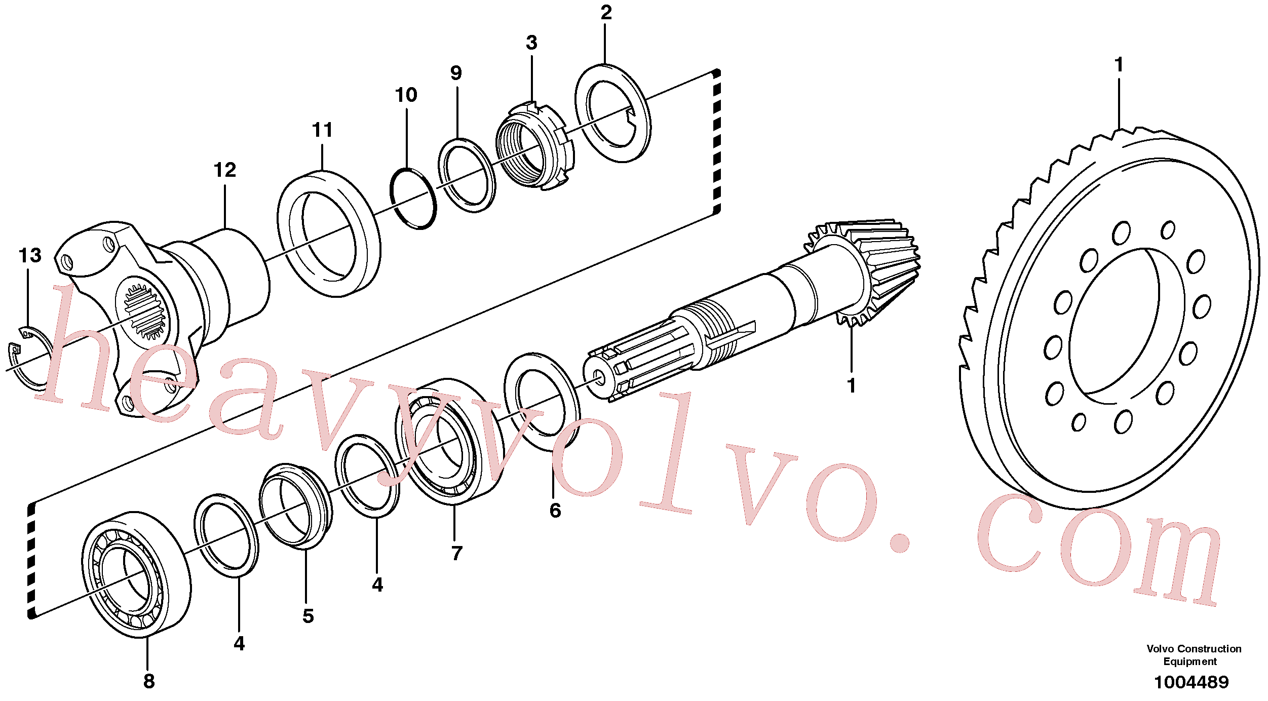 VOE11709299 Bearing for Volvo Excavator Parts