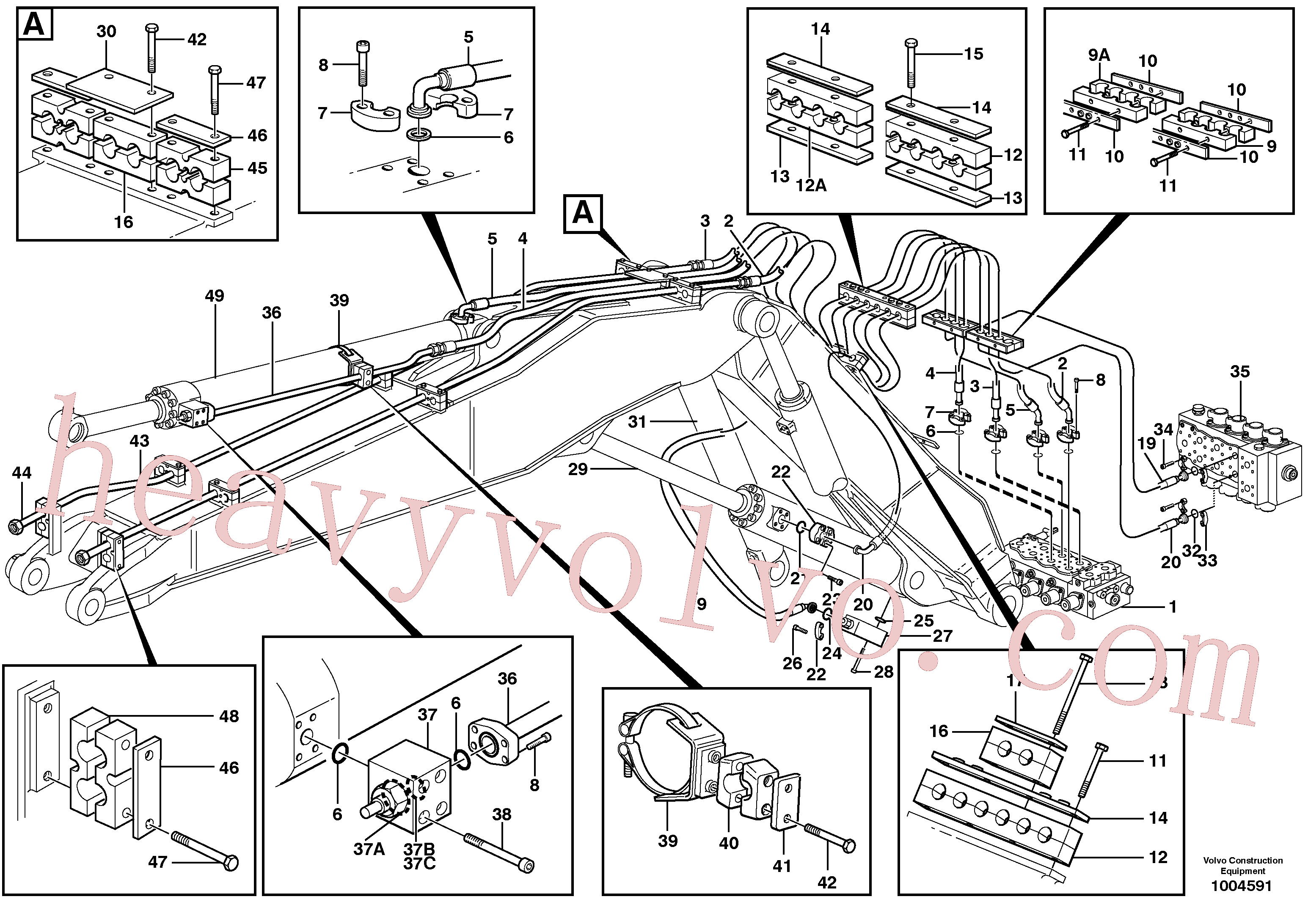 China Made VOE14372489 Cylinder parts for Volvo Excavator