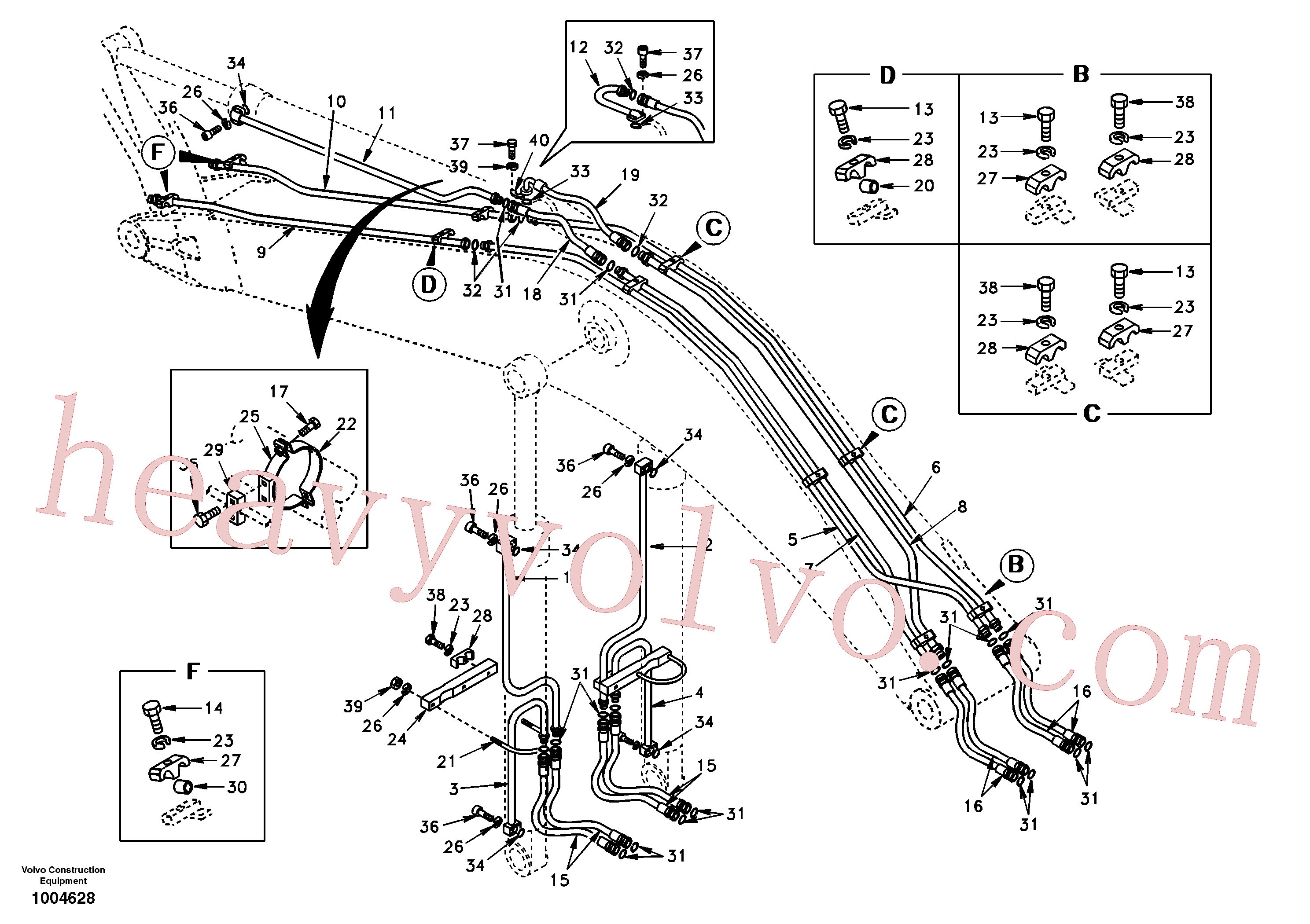 SA9406-06617 Hose assembly for Volvo Excavator Parts