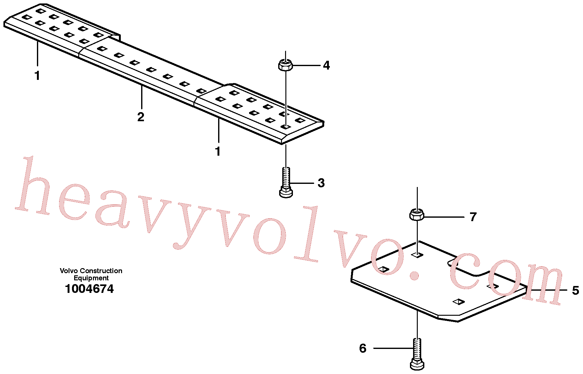 VOE11142572 Square neck screw for Volvo Excavator spare