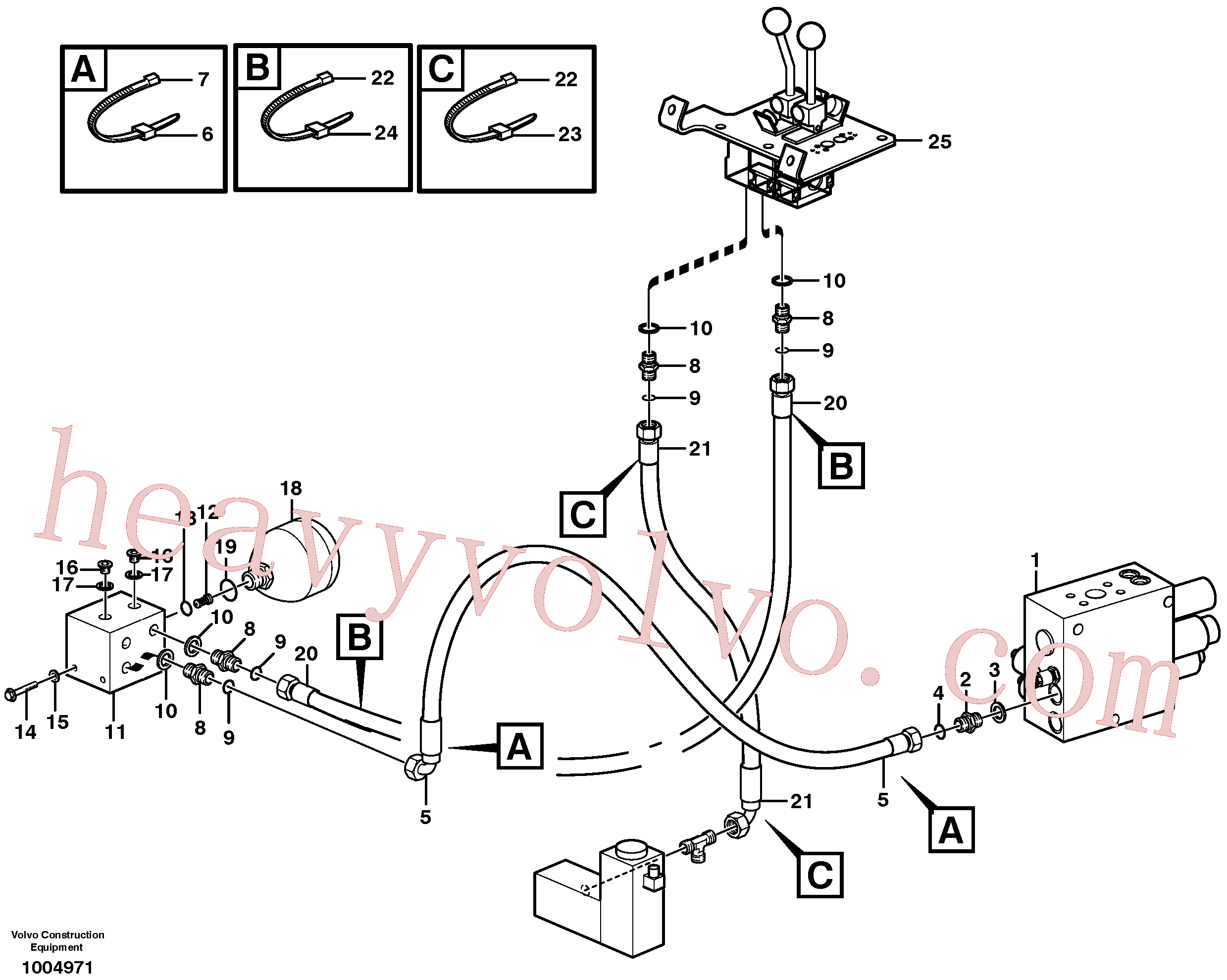 VOE4881458 Marking sleeve for Volvo Excavator spare