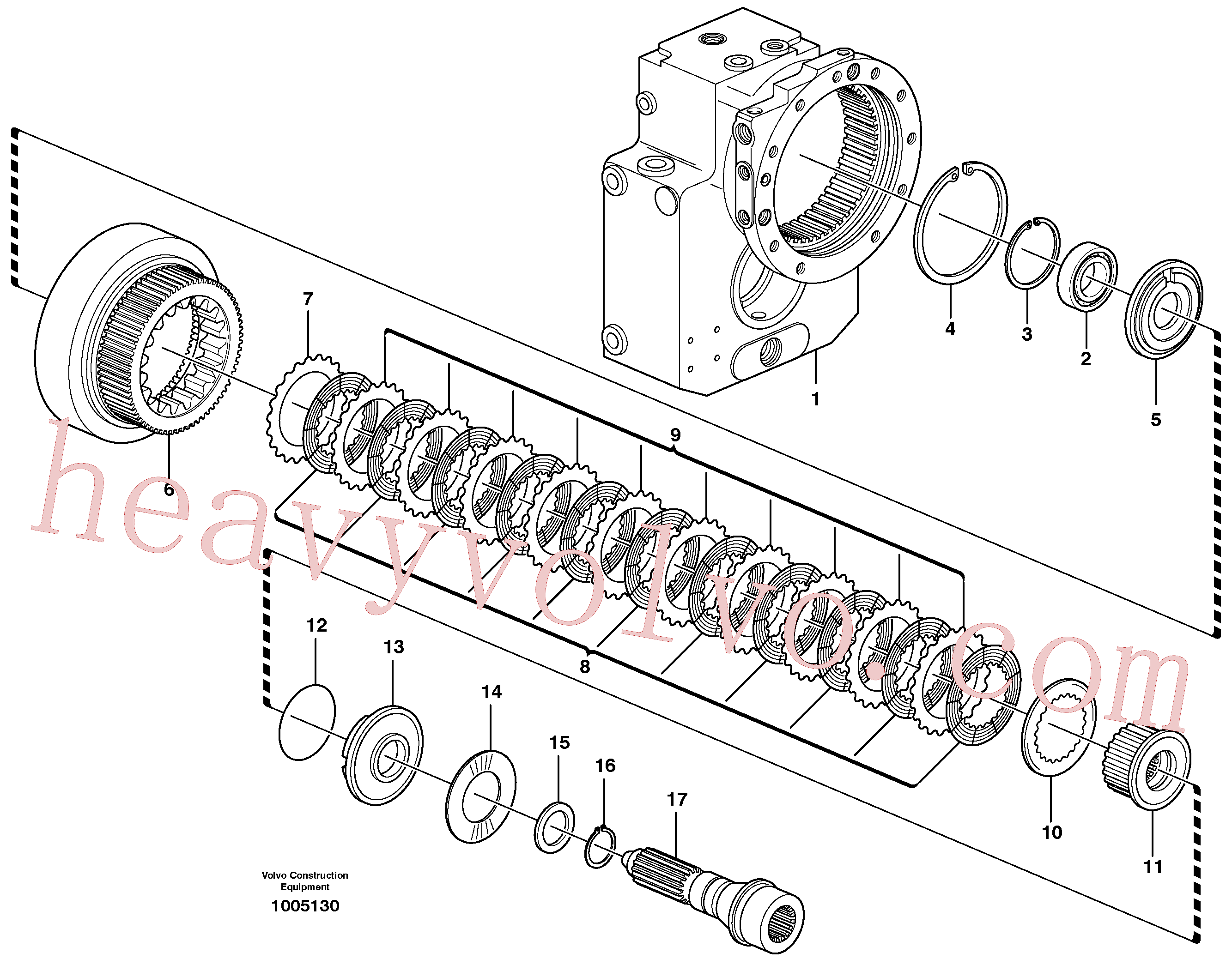 VOE14013021 Retaining ring for Volvo Excavator spare