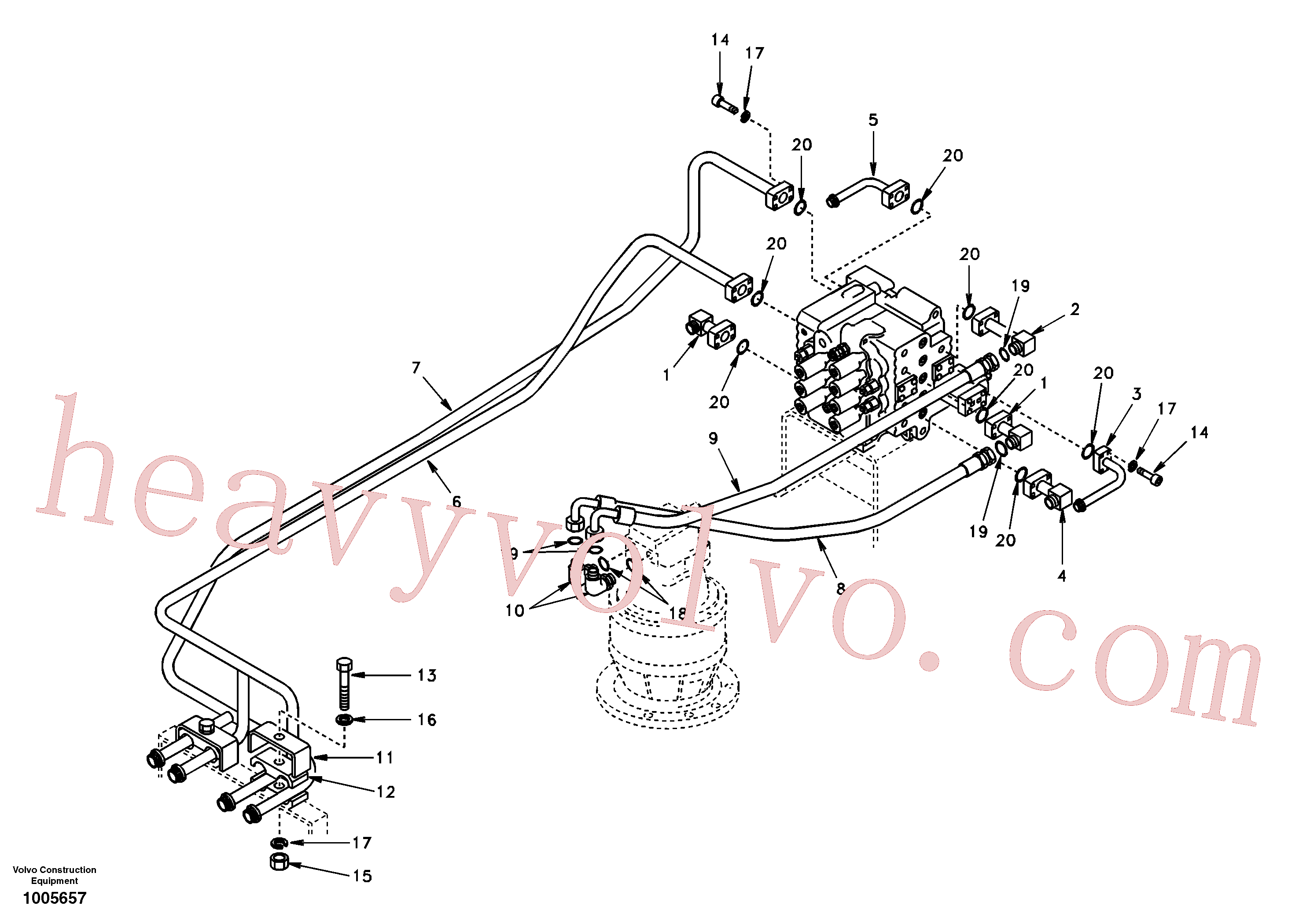 SA9011-21016 Bolt for Volvo Excavator Parts