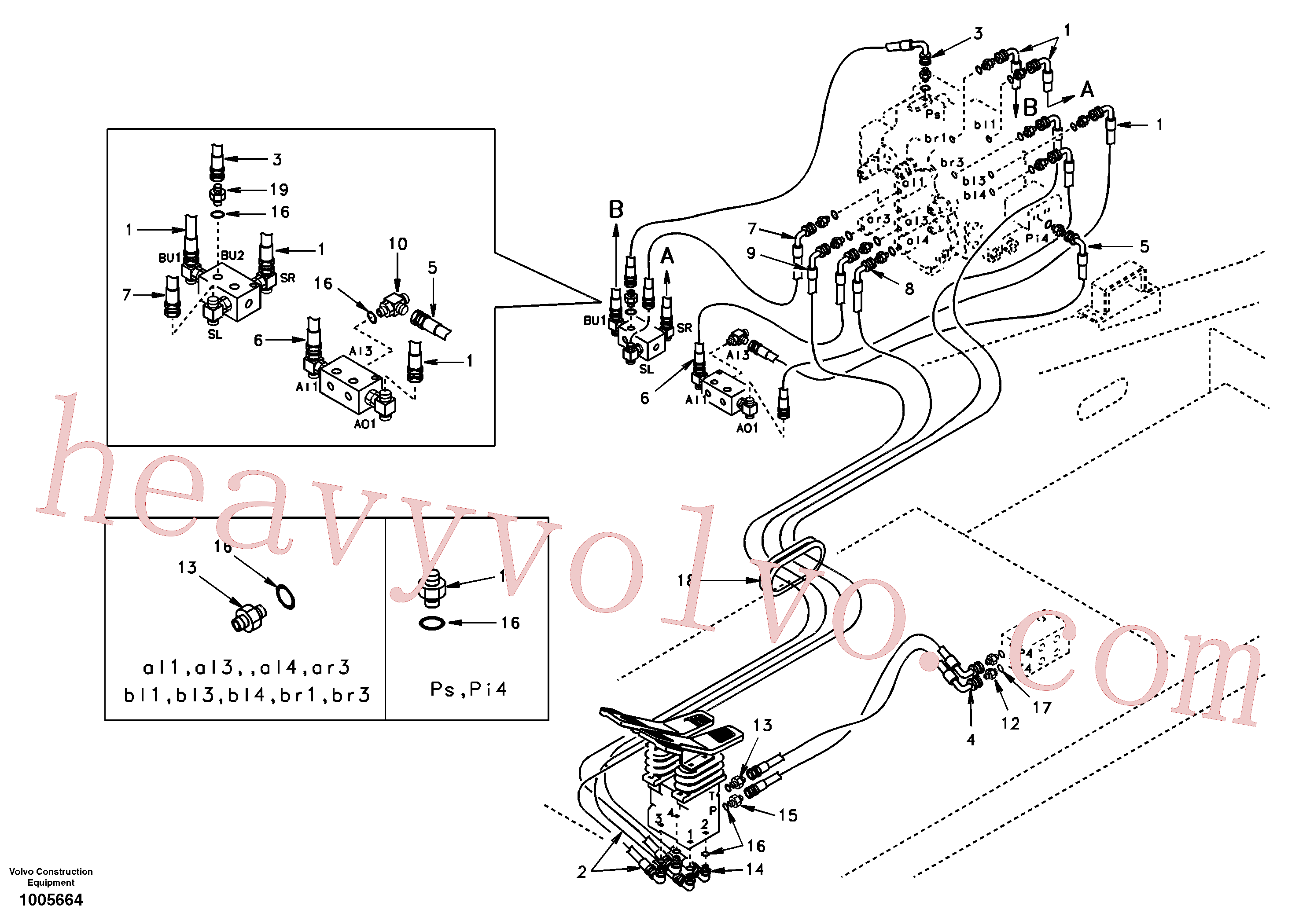 SA9453-03360 Hose assembly for Volvo Excavator Parts