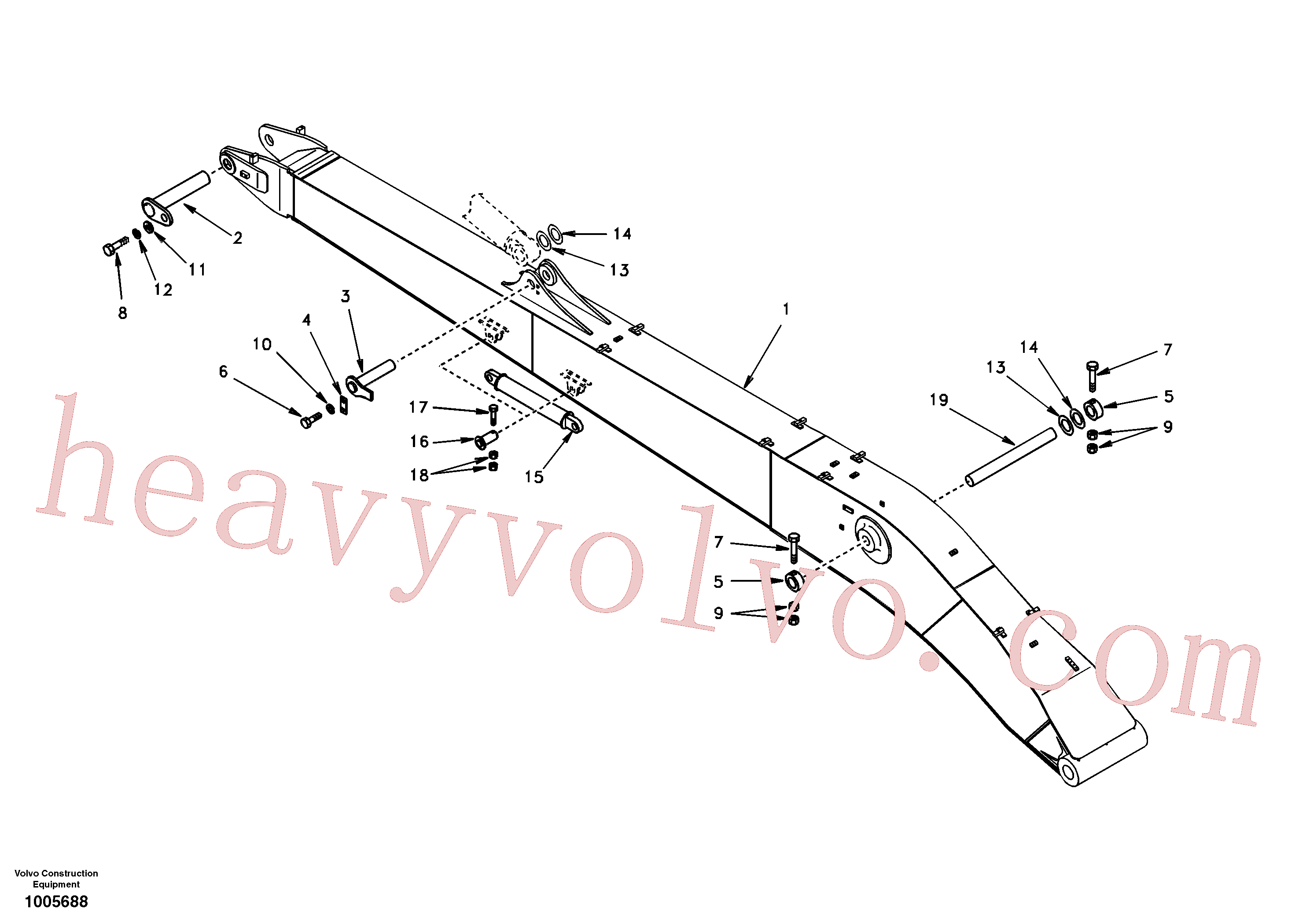Wholesale SA1073-05300 Pin for Volvo Excavator