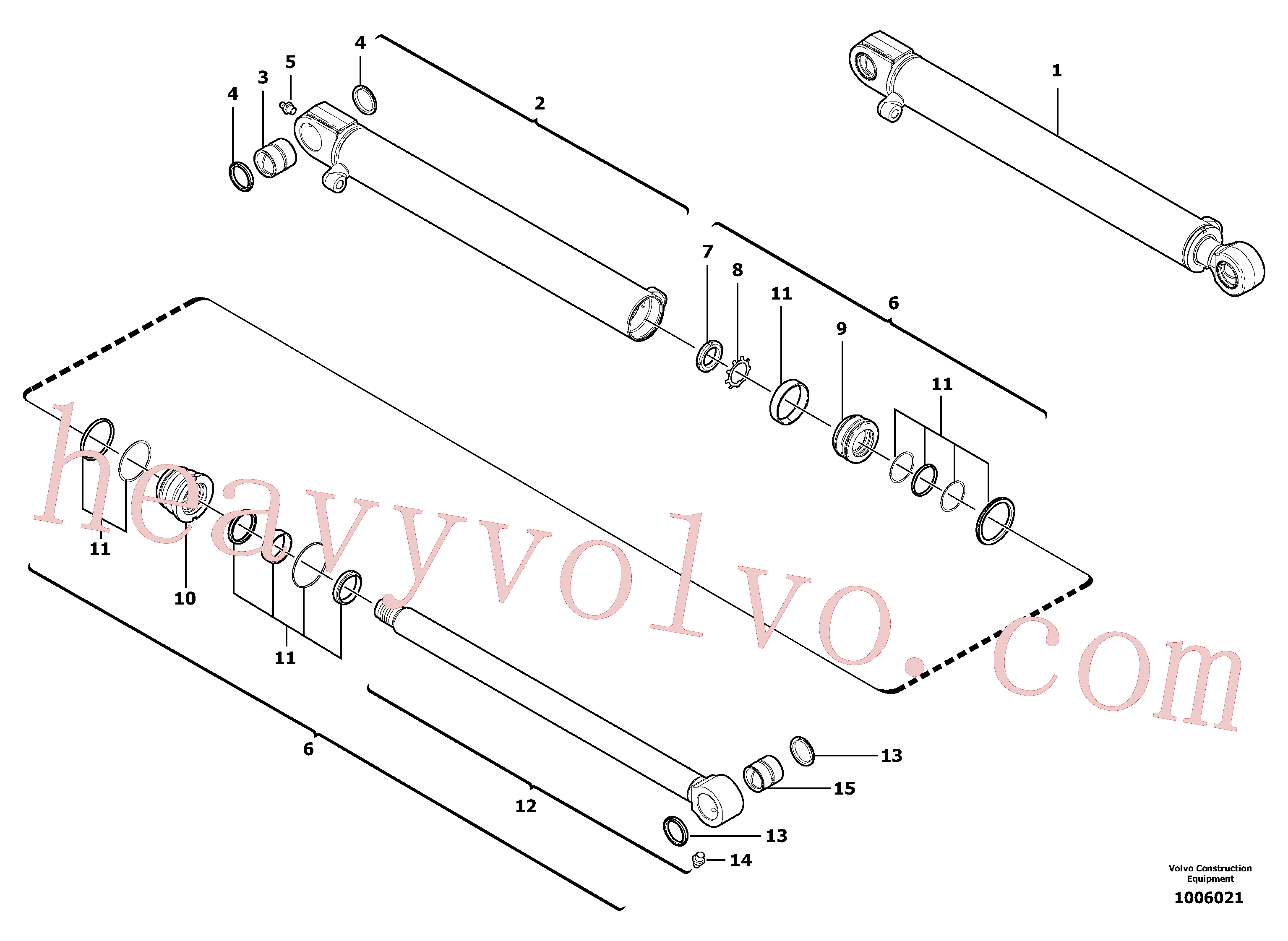 China Made VOE11988945 Rod parts for Volvo Excavator