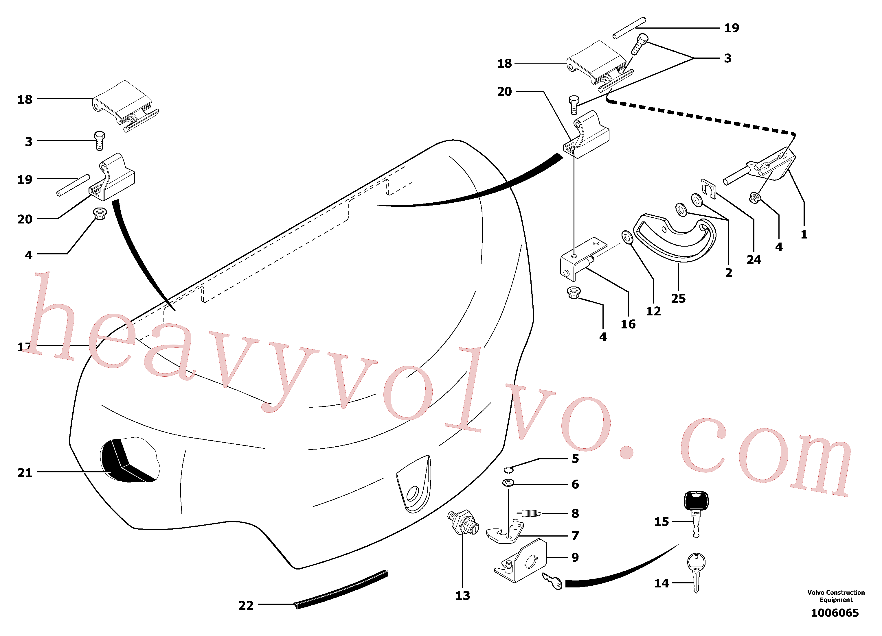 VOE955964 Retaining ring for Volvo Excavator Parts