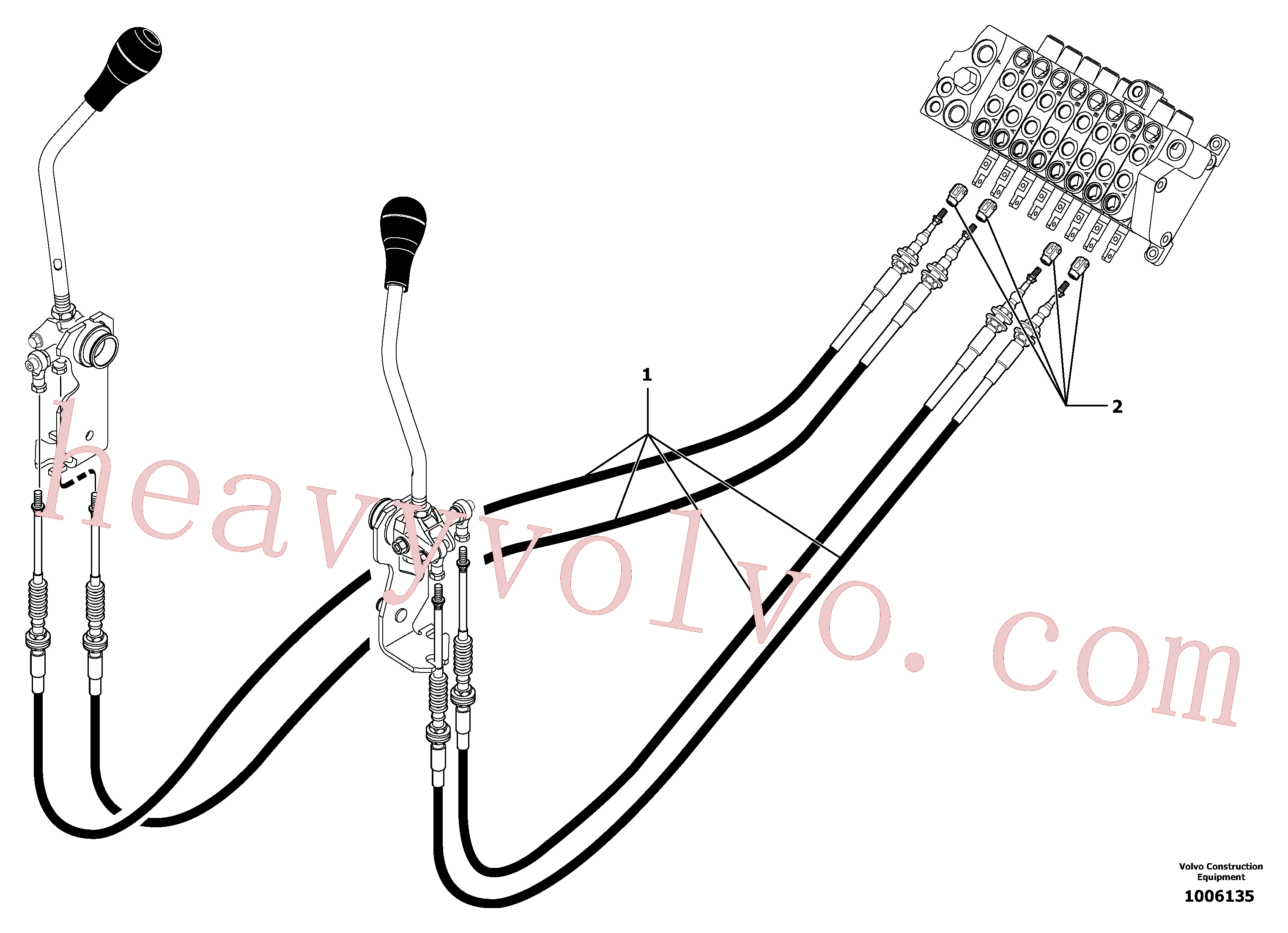 Volvo Assembly VOE15705982 Control Cable for sale