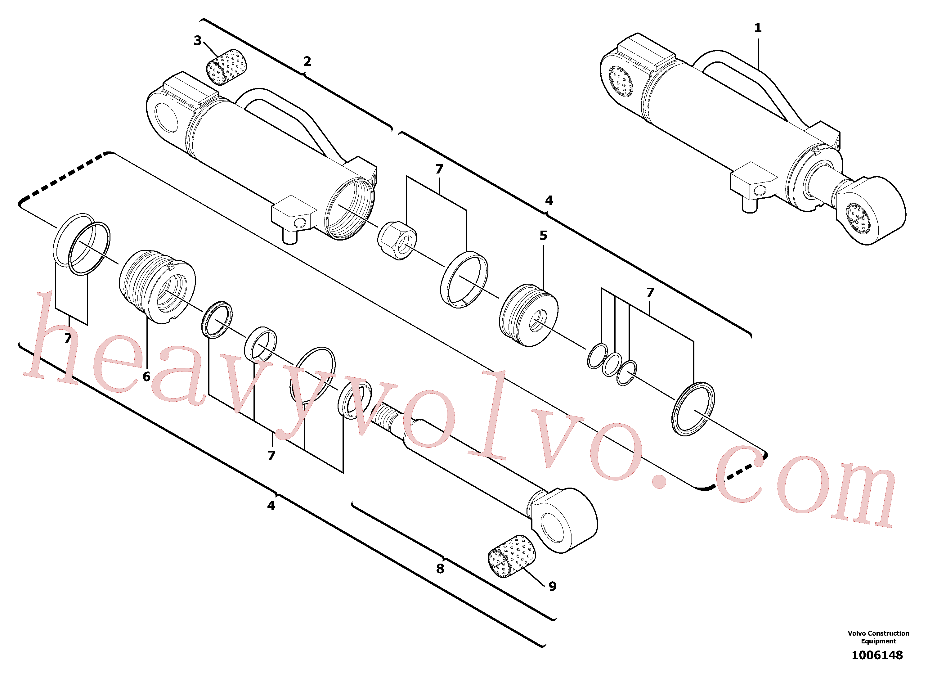 Volvo excavator part VOE11988465 Piston for sale