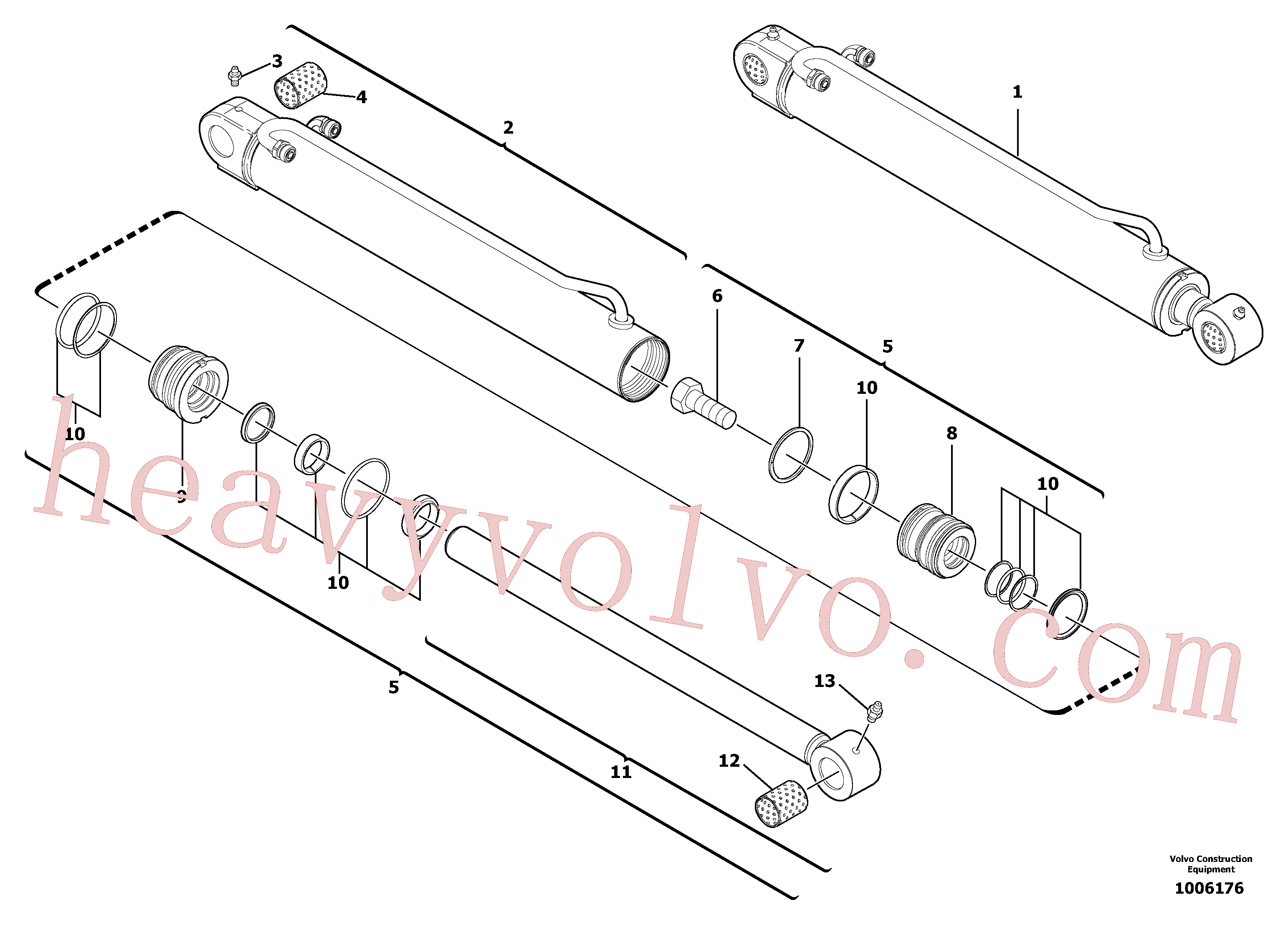VOE11800767 Jib cylinder for Volvo Excavator spare
