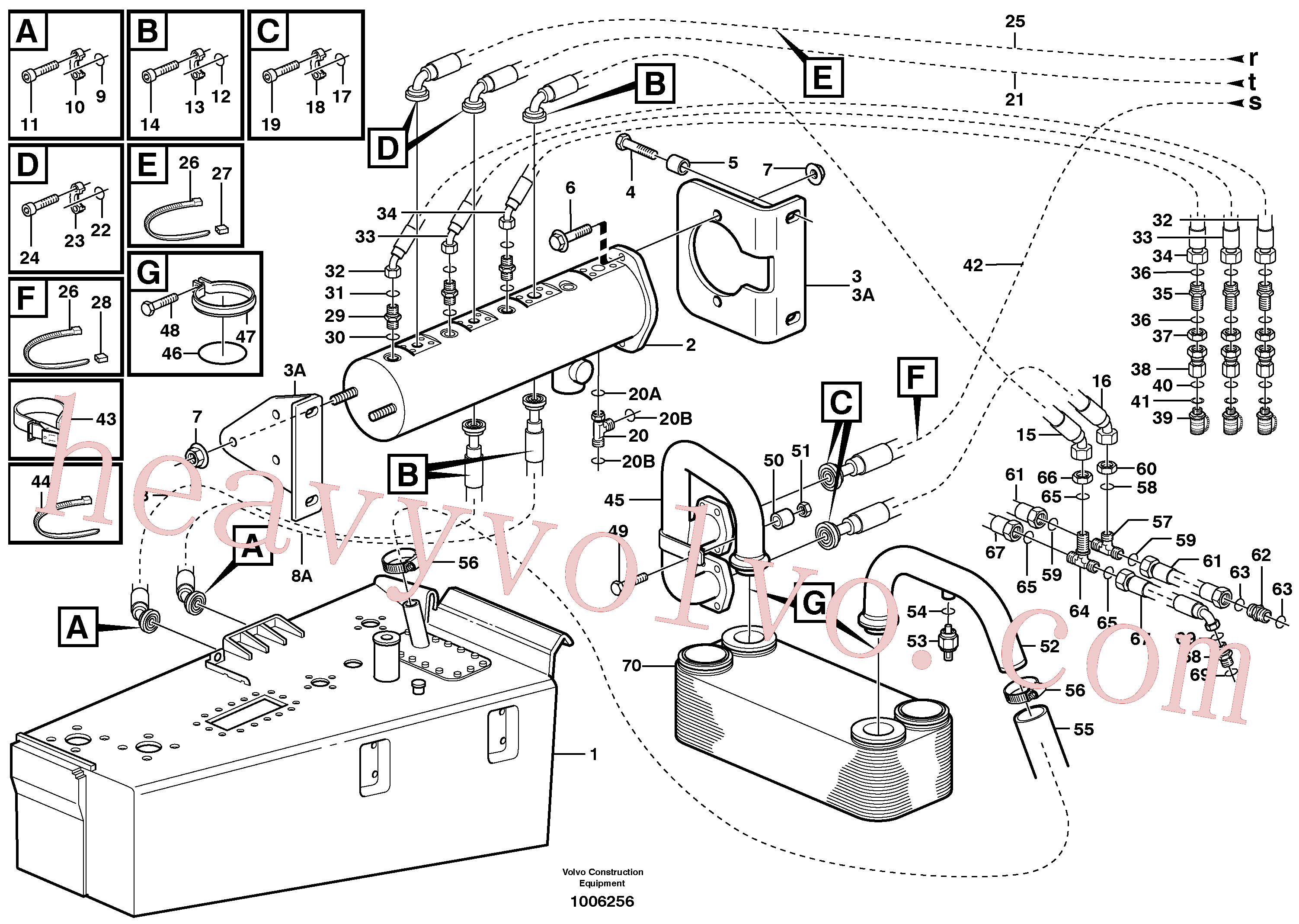 EH965185 Screw, Flange screw for Volvo Excavator spare