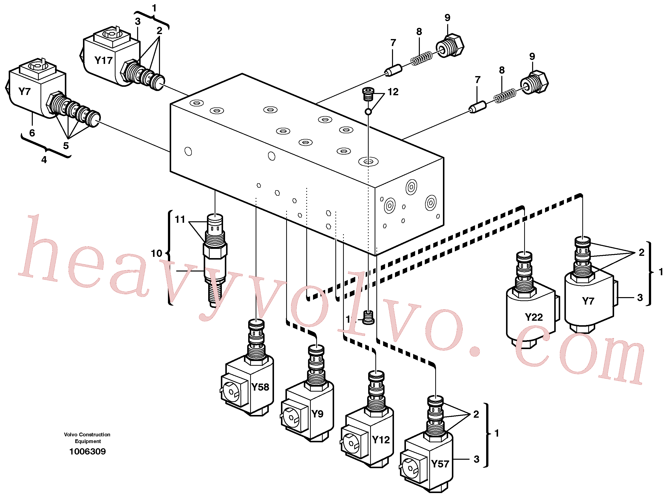 China Made VOE11708585 Solenoid valve parts for Volvo Excavator