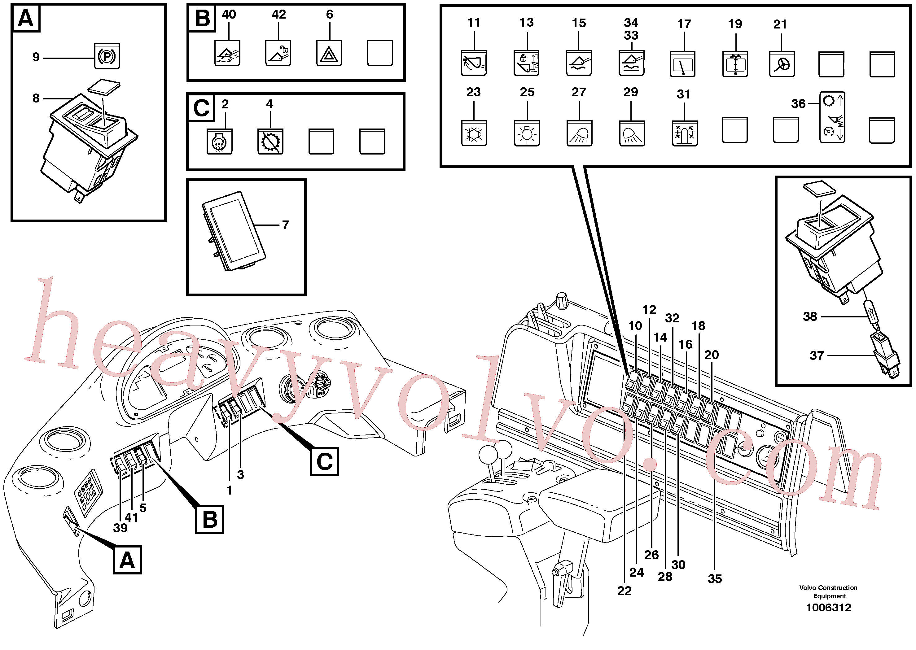 China Made VOE4803473 Lens parts for Volvo Excavator