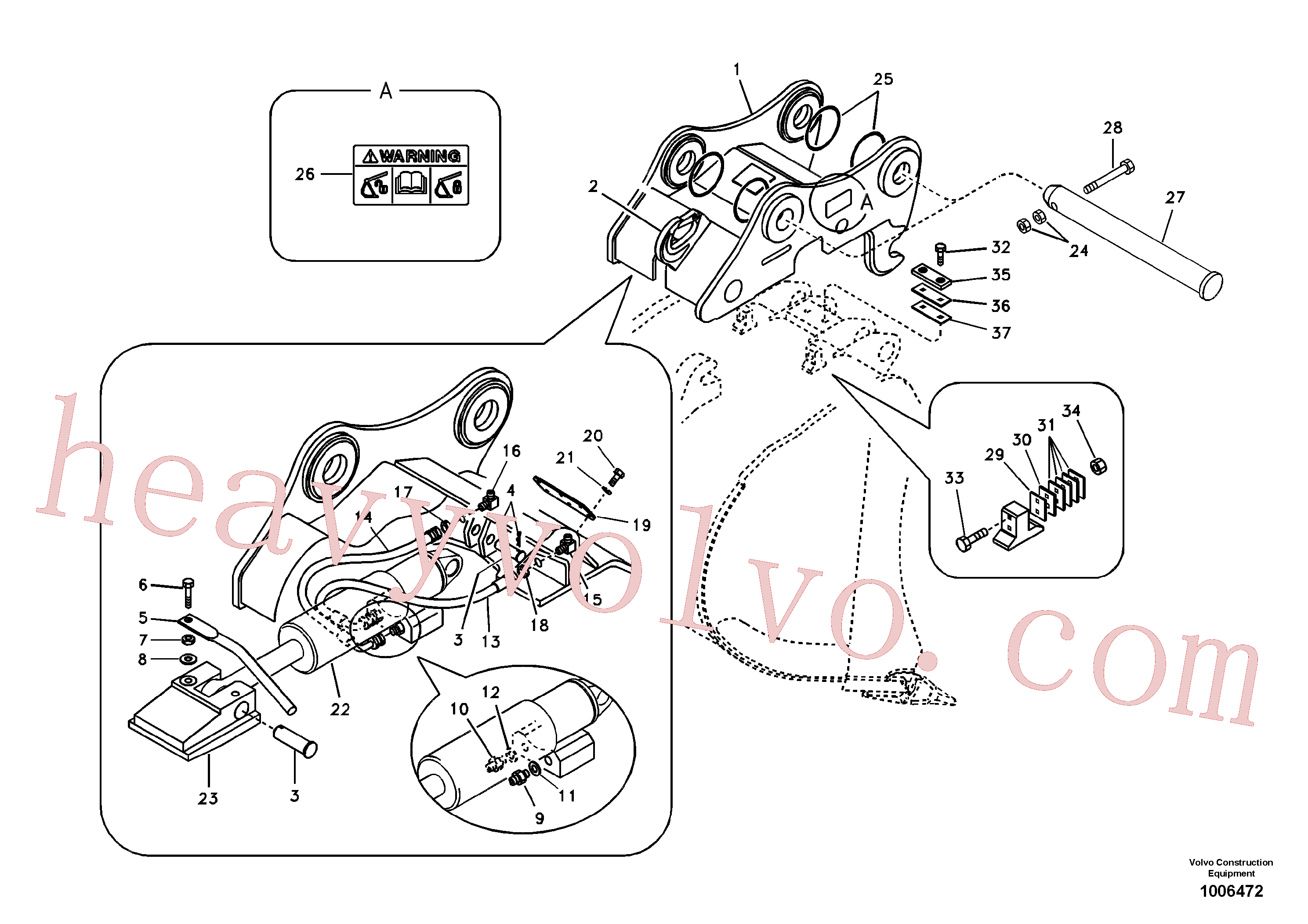 Volvo VOE14553059 Quick coupler aftermarket part for sale