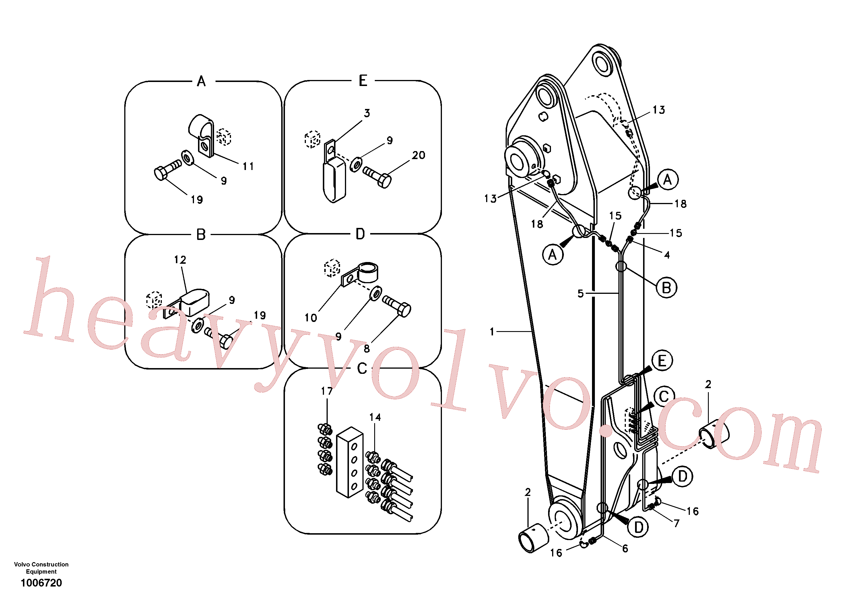 China Made VOE14513377 Pipe parts for Volvo Excavator