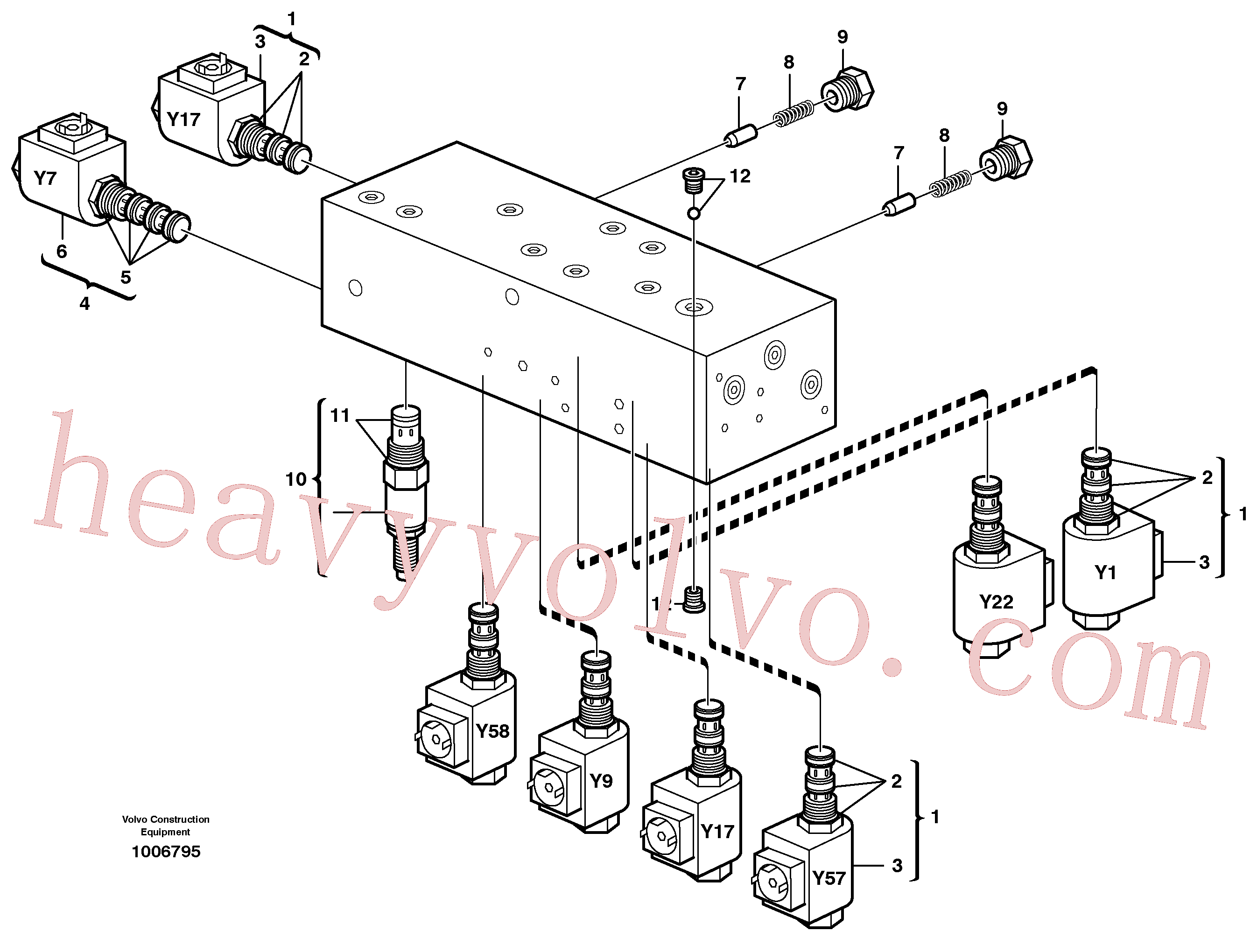 China Made VOE11708585 Solenoid valve parts for Volvo Excavator