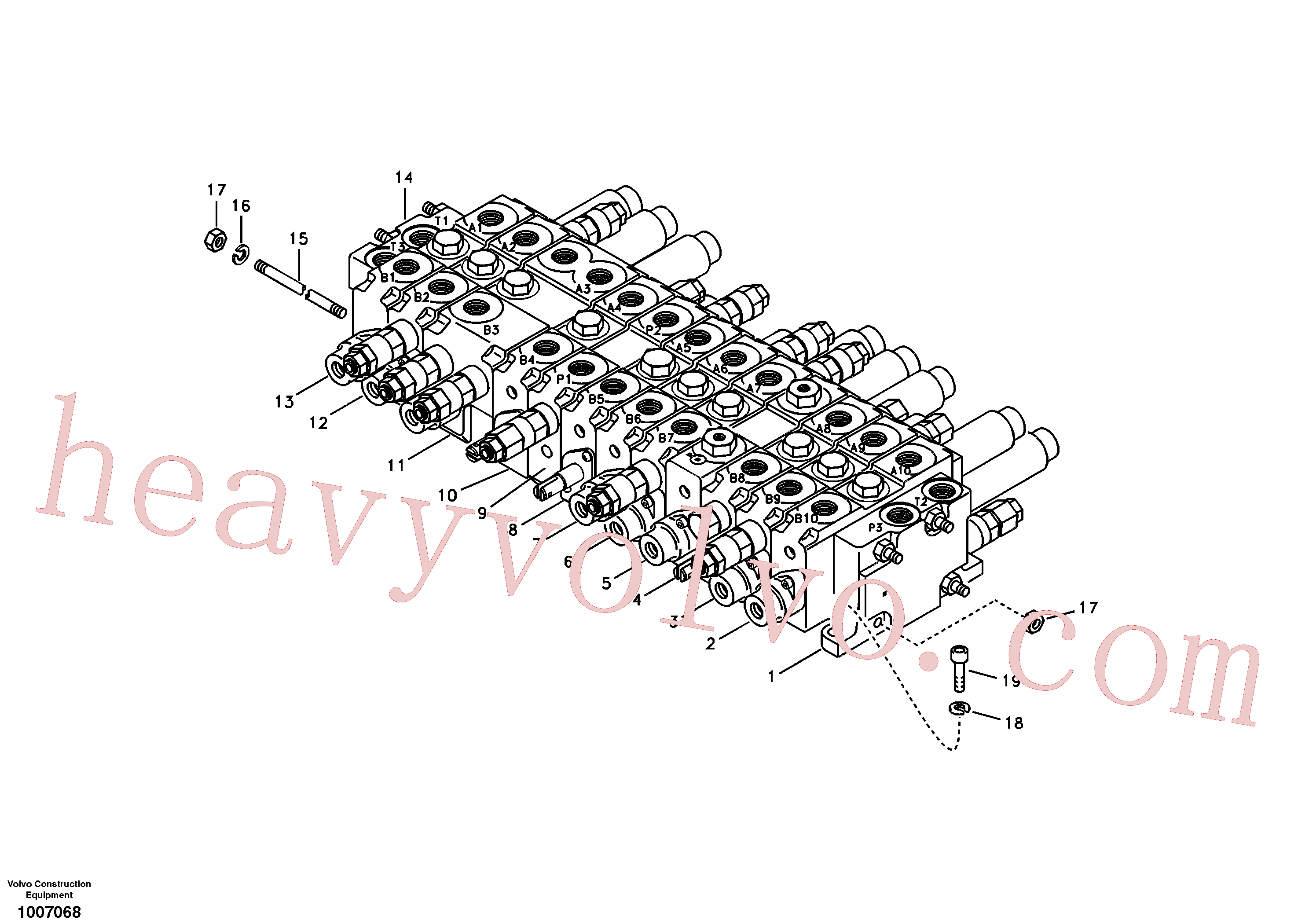 SA14536848M Valve_assy for Volvo Excavator spare