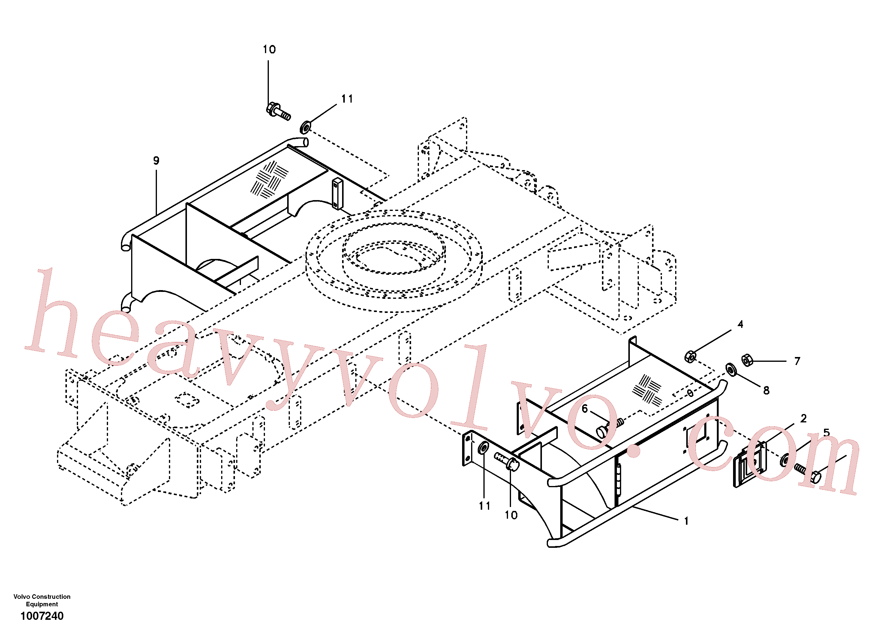 SA9111-10600 Nut for Volvo Excavator Parts