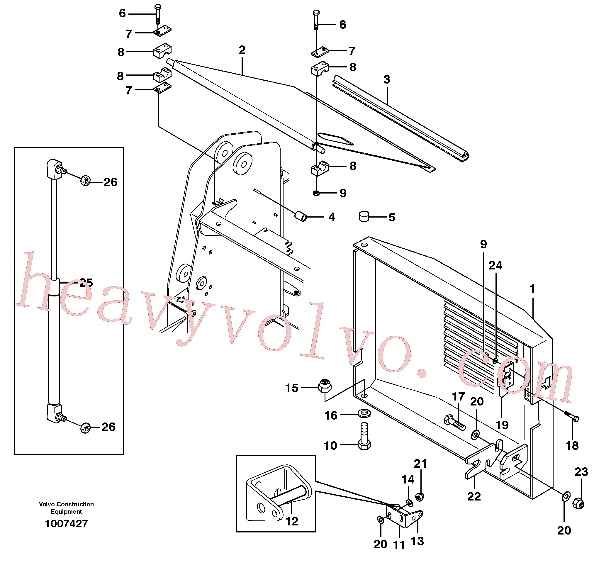 VOE14015019 Lock nut for Volvo Excavator spare