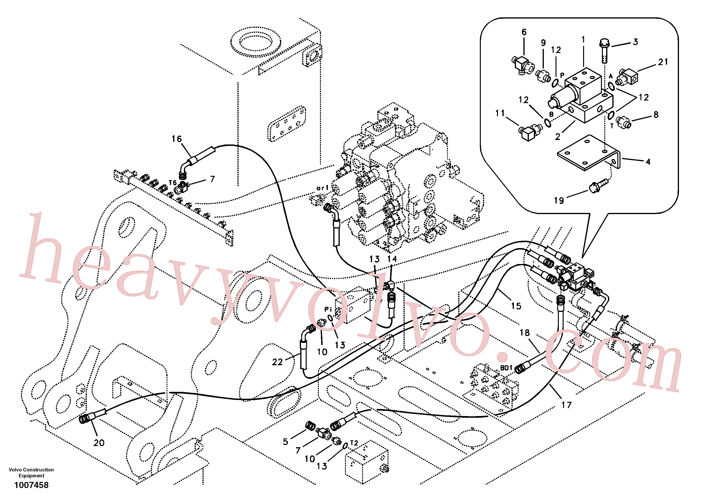 Volvo excavator part SA9453-03225 Rockmaster/1SC for sale