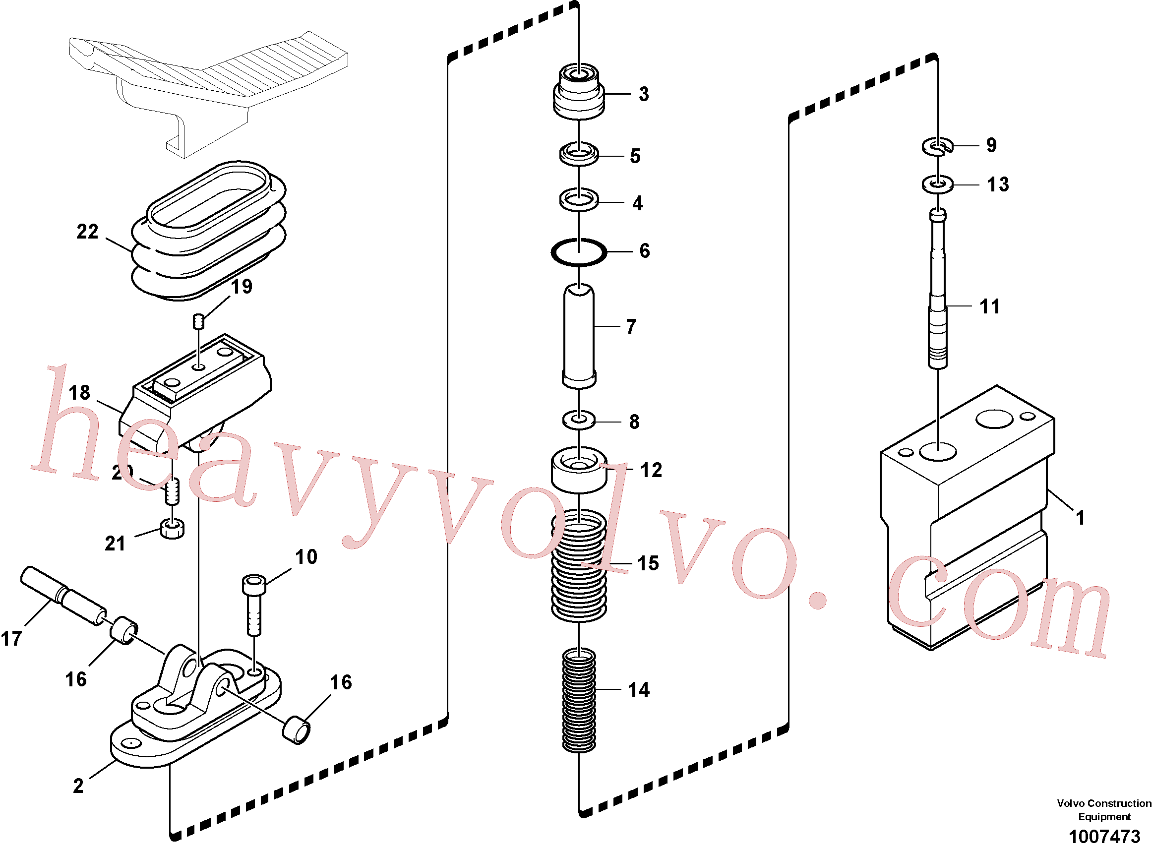 VOE14500152 Spool for Volvo Excavator Parts
