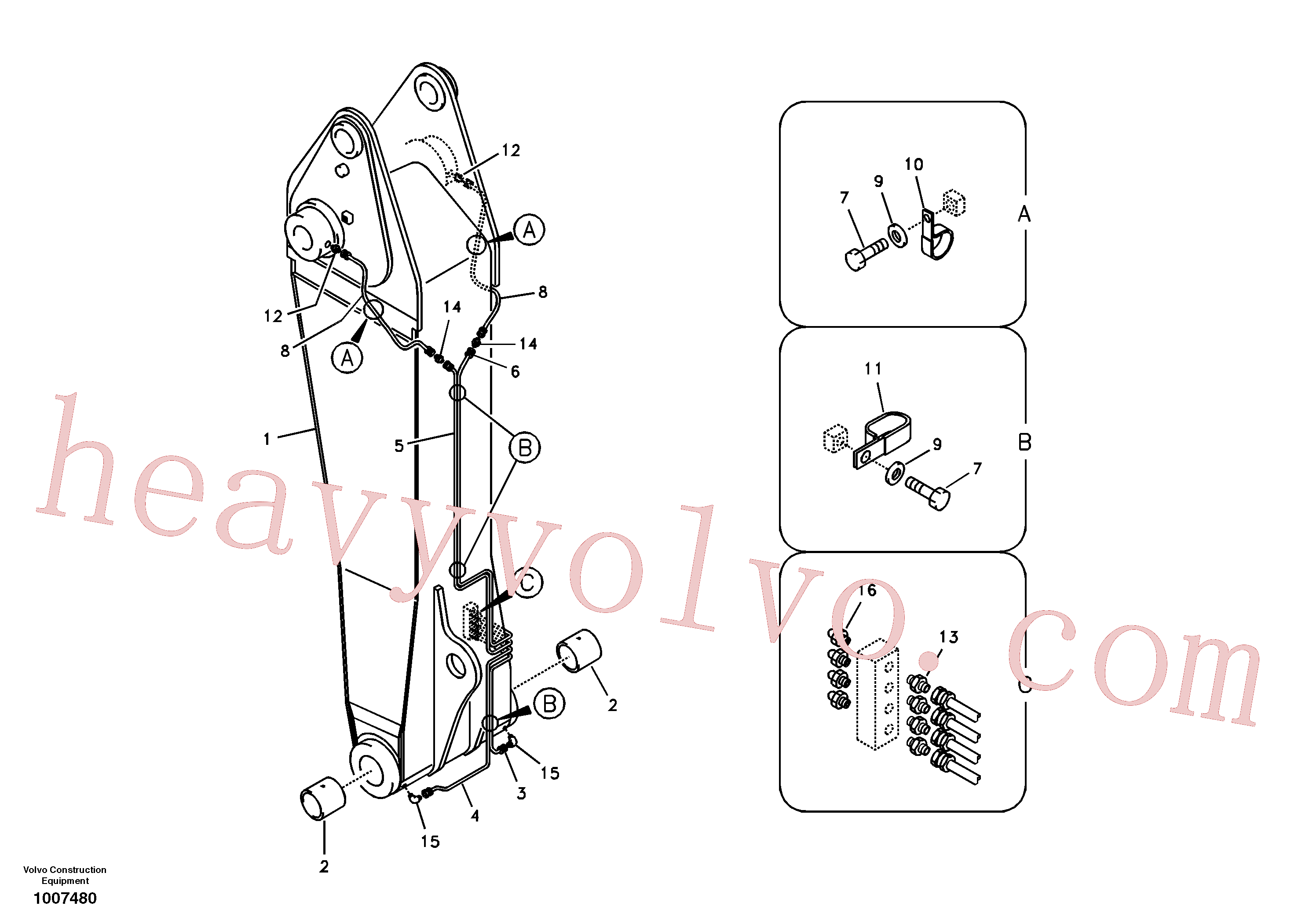 VOE14607591 Excavator boom for Volvo Excavator Parts