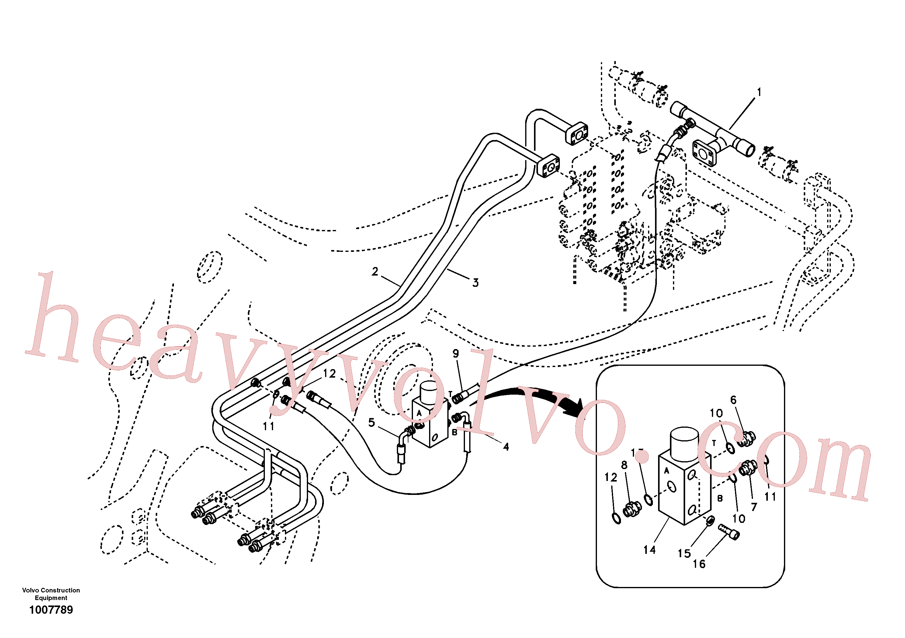 VOE14520177 Pipe for Volvo Excavator Parts