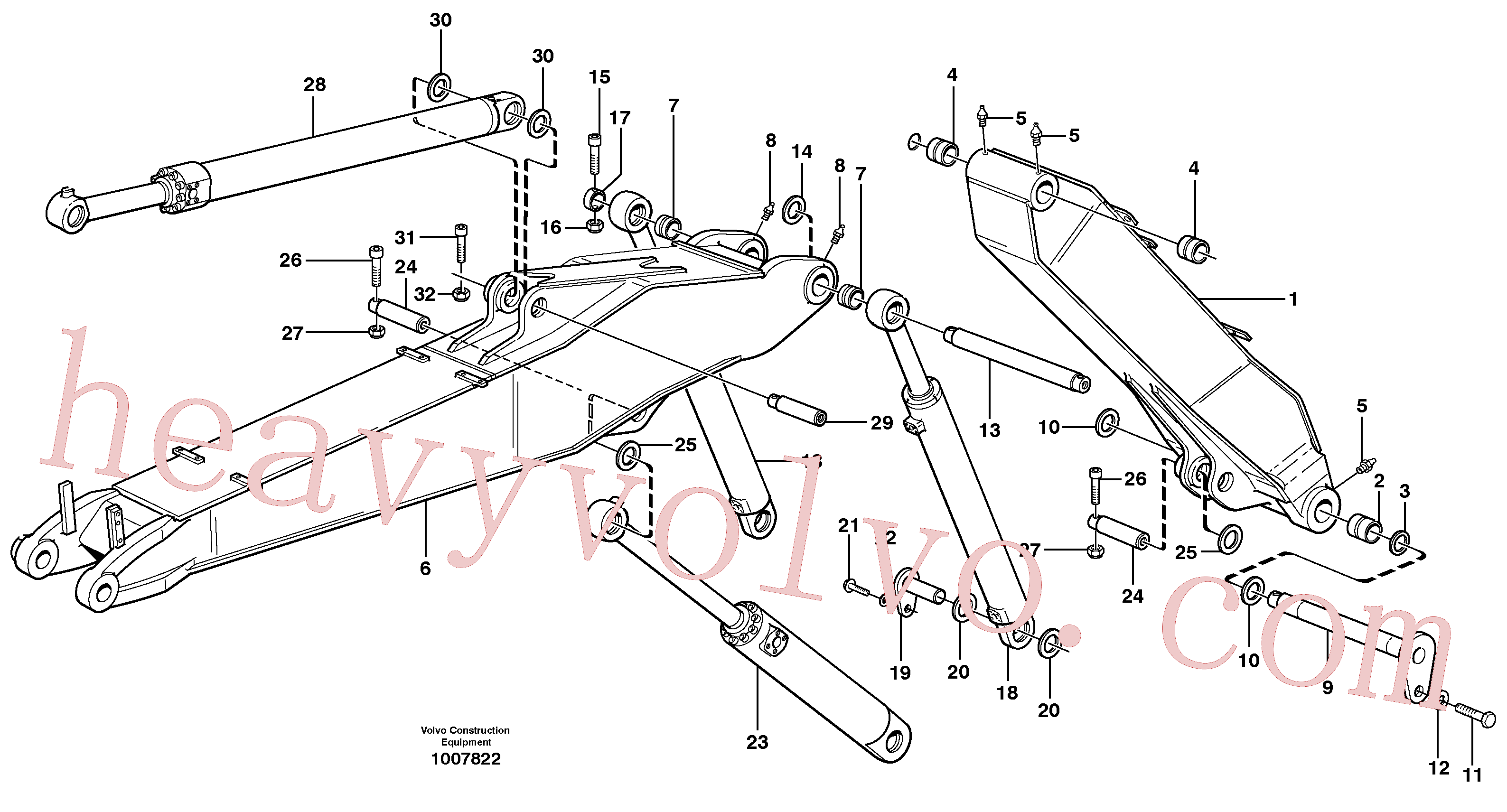 VOE14370080 Bushing for Volvo Excavator Parts