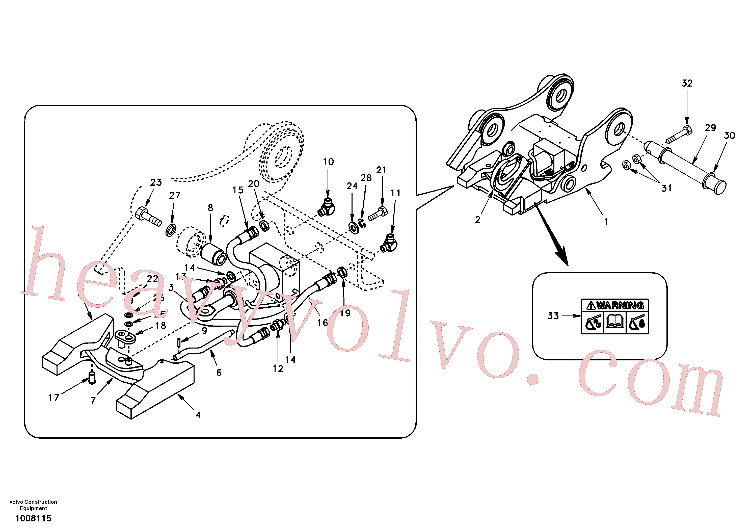 SA1172-05280 Pin for Volvo Excavator Parts